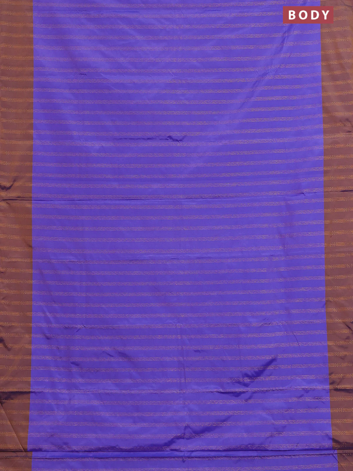 Arani semi silk saree blue and dark mustard with allover zari weaves and zari woven border - Image 2