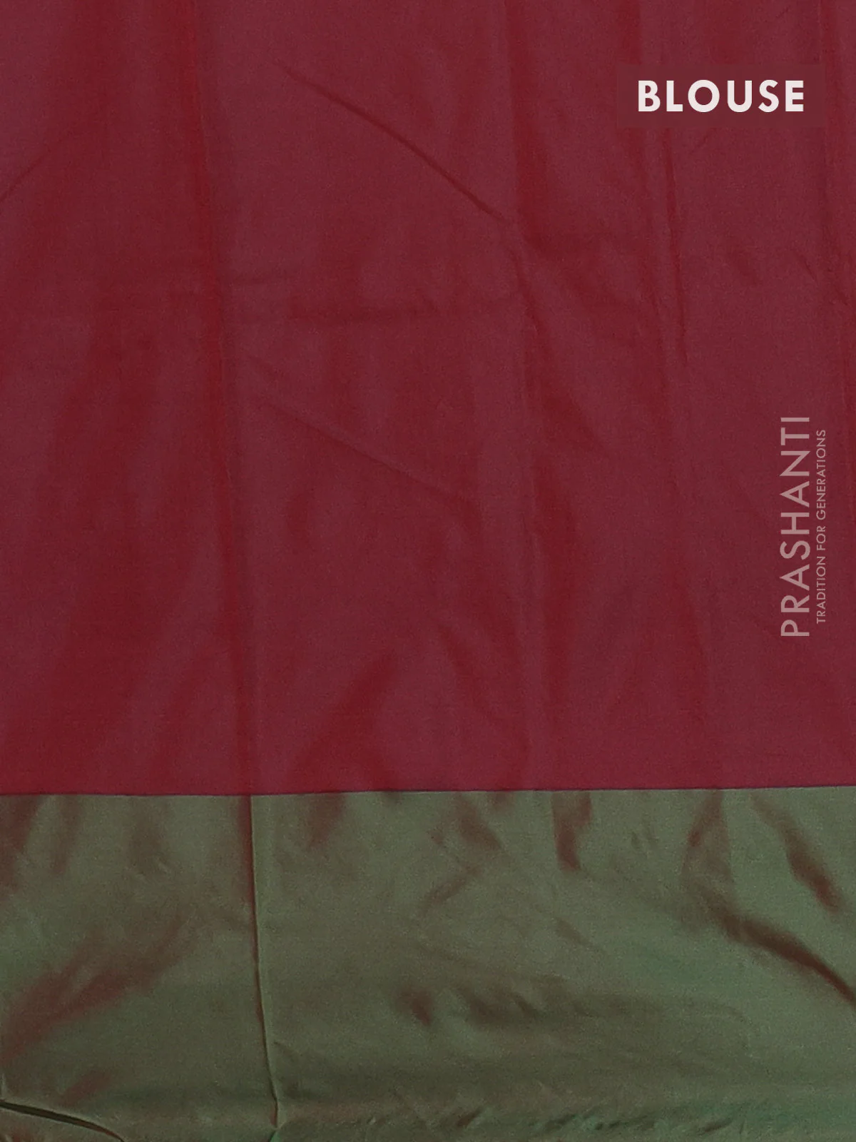 Arani semi silk saree blue and dual shade of green with copper zari woven buttas and copper zari woven butta border - Image 4