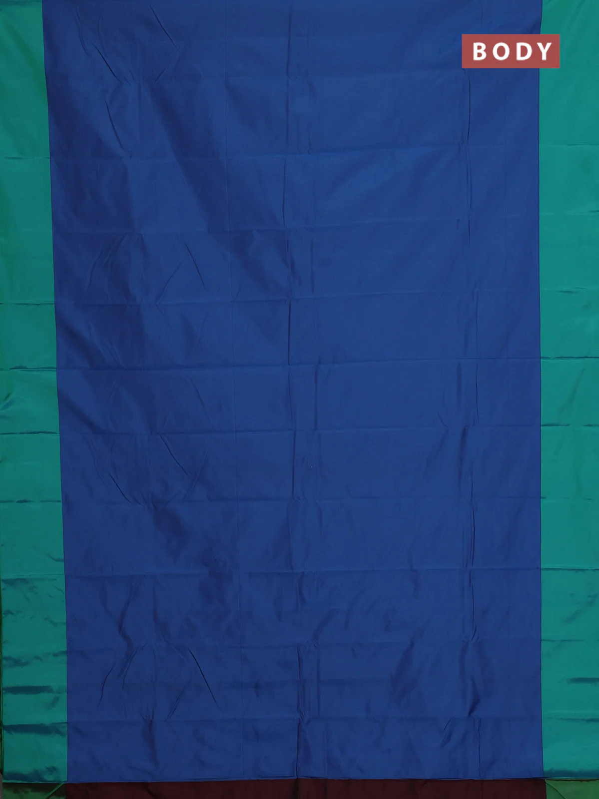 Arani semi silk saree blue and teal green with zari woven buttas and paisley zari woven butta border - Image 2