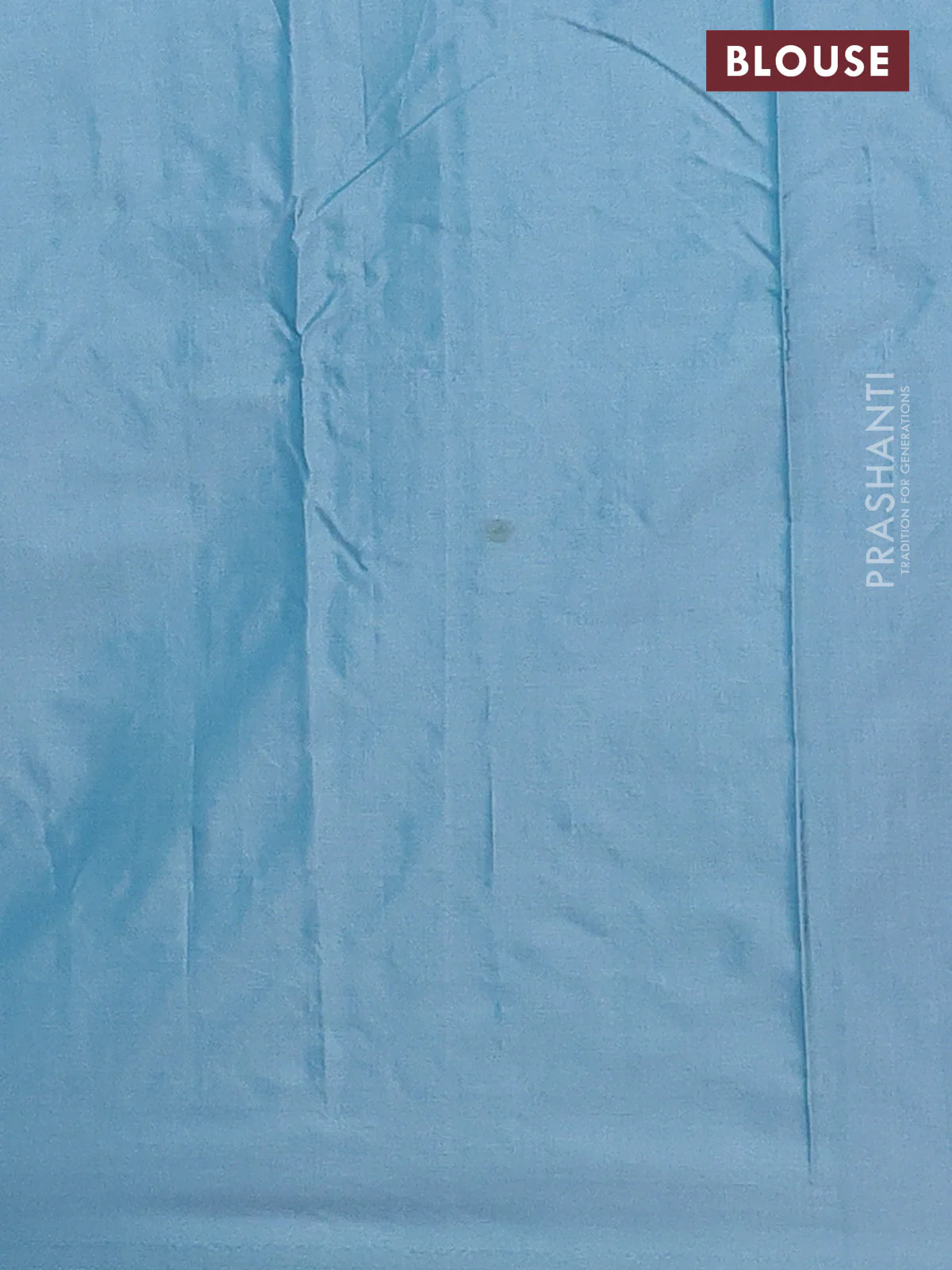Arani semi silk saree blue shade with silver zari woven buttas in borderless style - Image 4