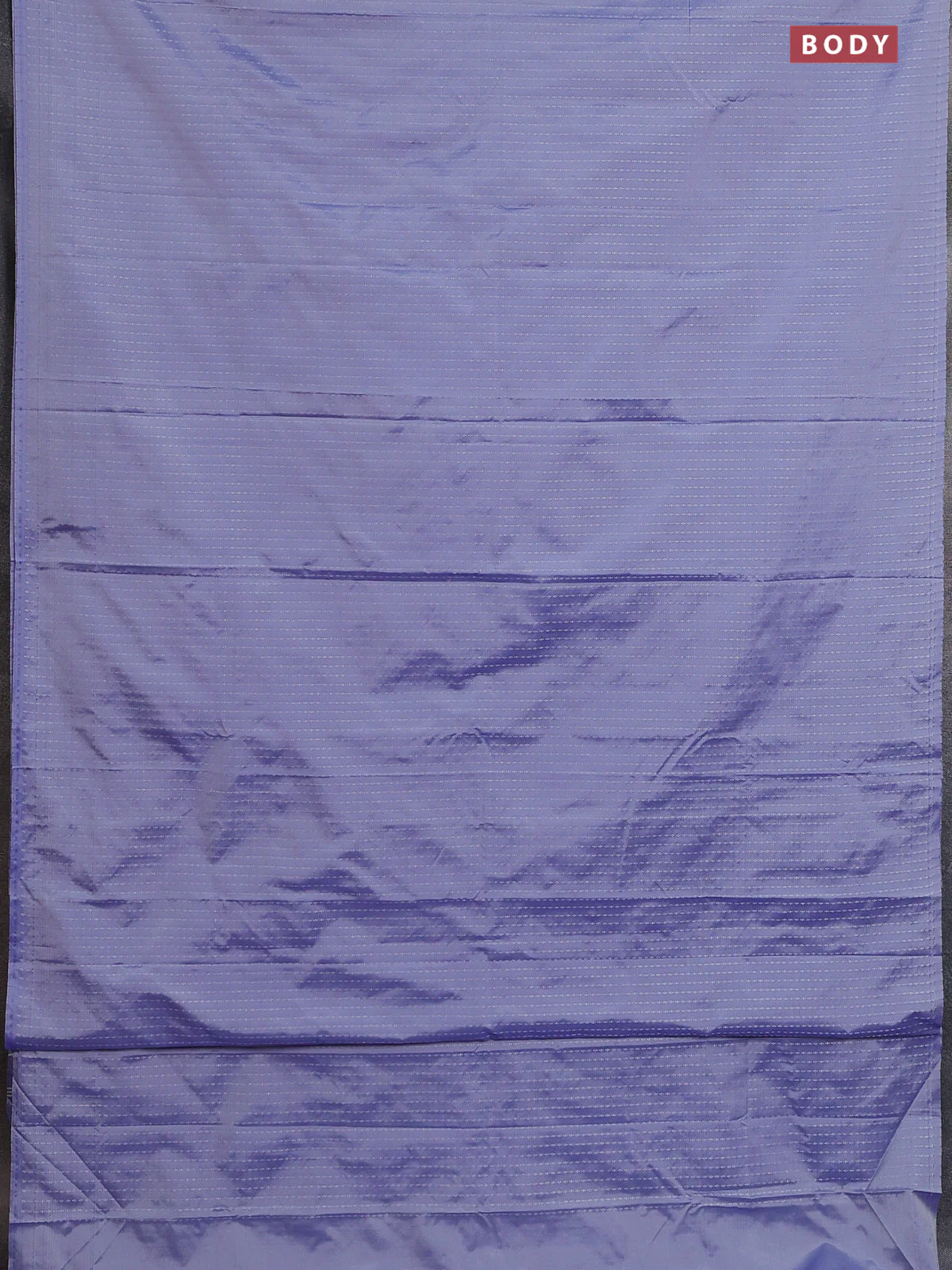 Arani semi silk saree bluish grey with allover silver zari weaves in borderless style - Image 2