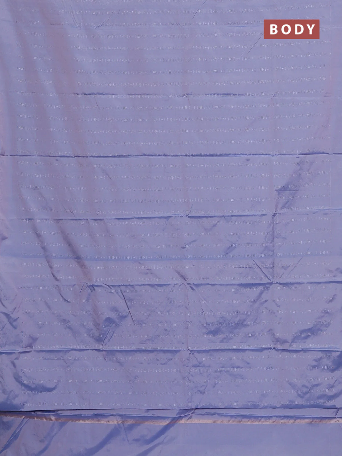 Arani semi silk saree bluish grey with allover silver zari weaves in borderless style - Image 2
