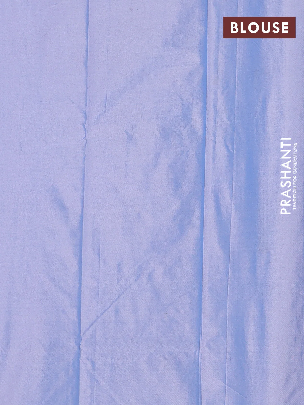 Arani semi silk saree bluish grey with allover silver zari weaves in borderless style - Image 4