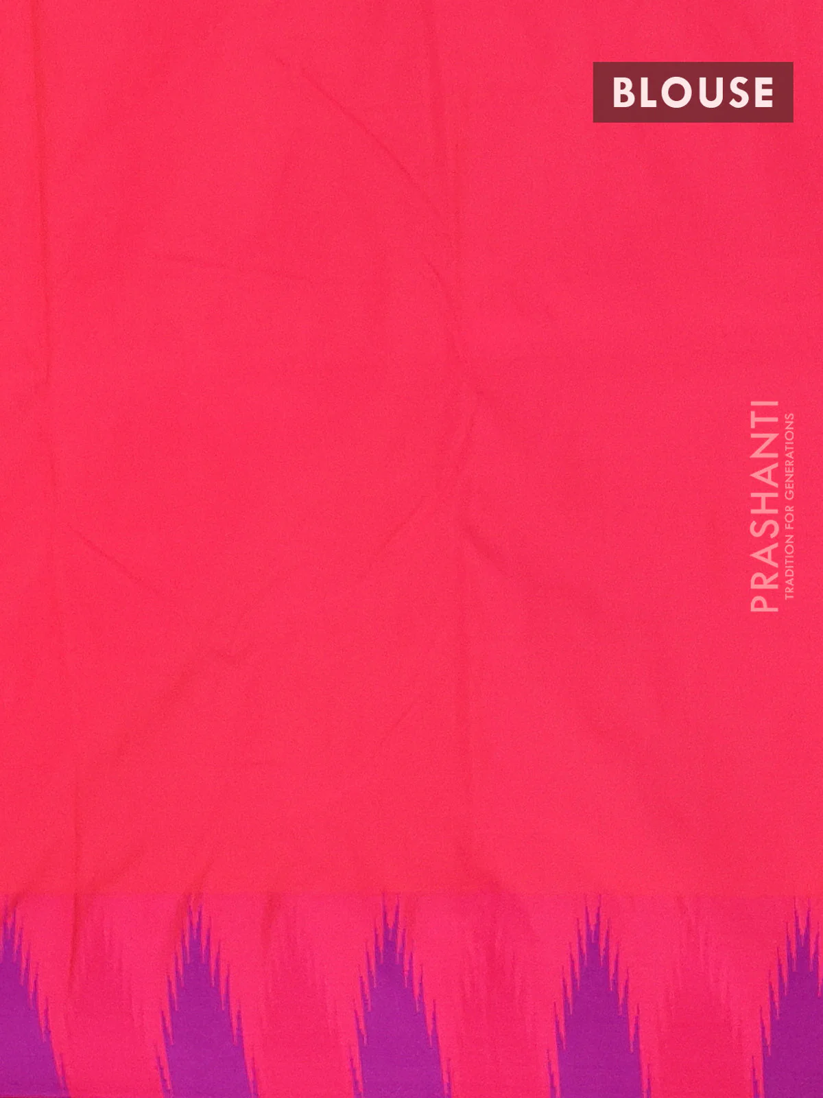 Arani semi silk saree cs blue and dual shade of purple with plain body and temple design border - Image 4