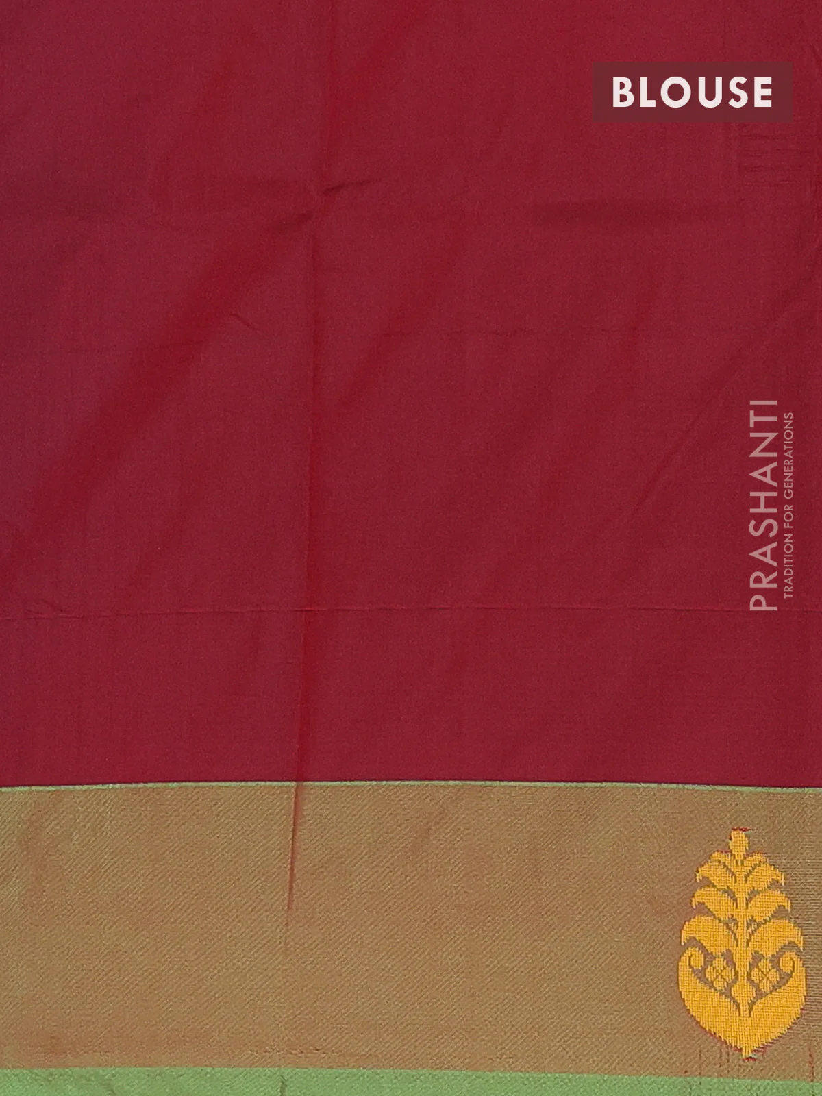 Arani semi silk saree cs blue and maroon with thread woven buttas and thread woven butta border - Image 4