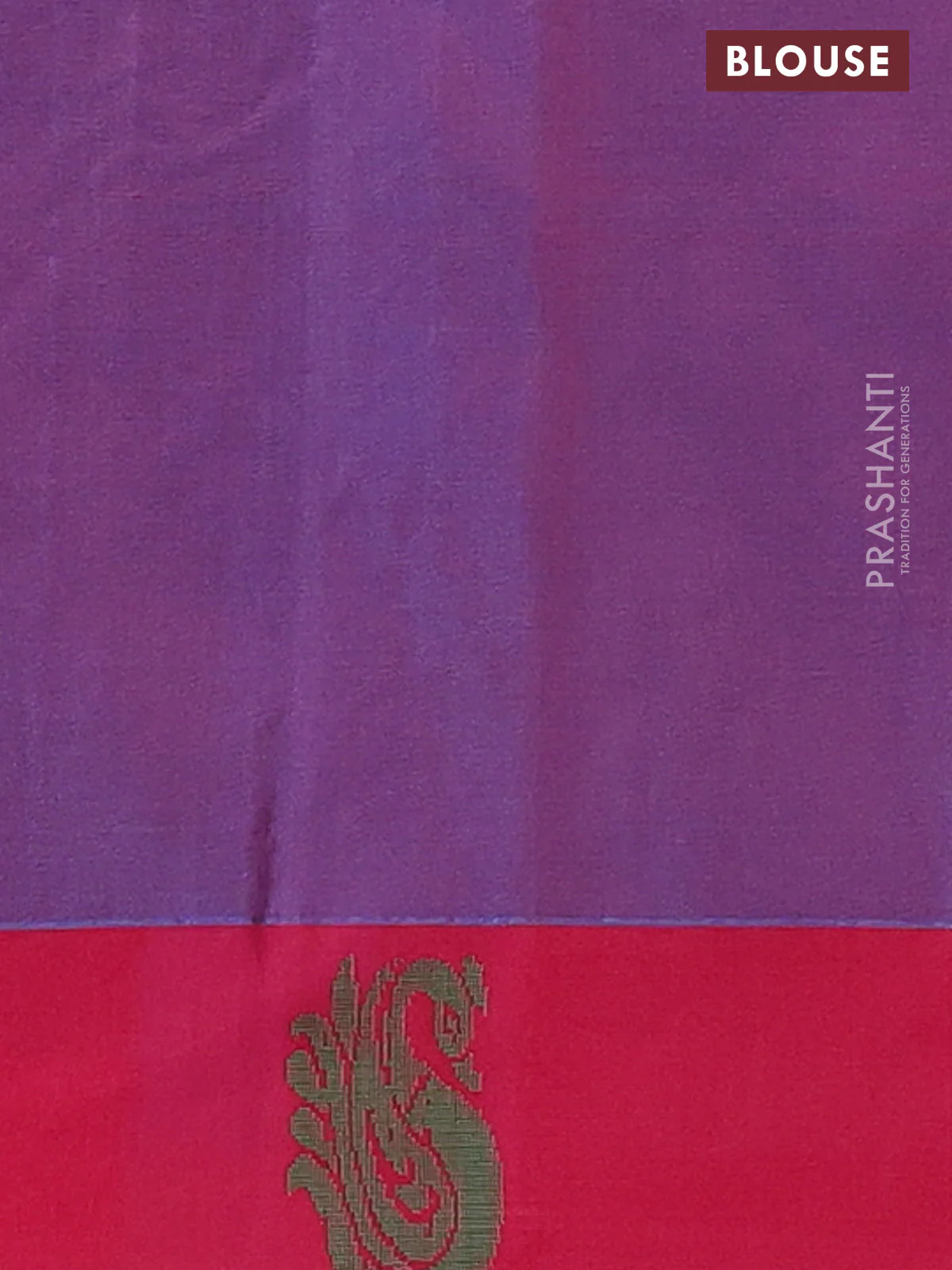 Arani semi silk saree cs blue and pink with thread woven buttas and thread woven butta border - Image 4