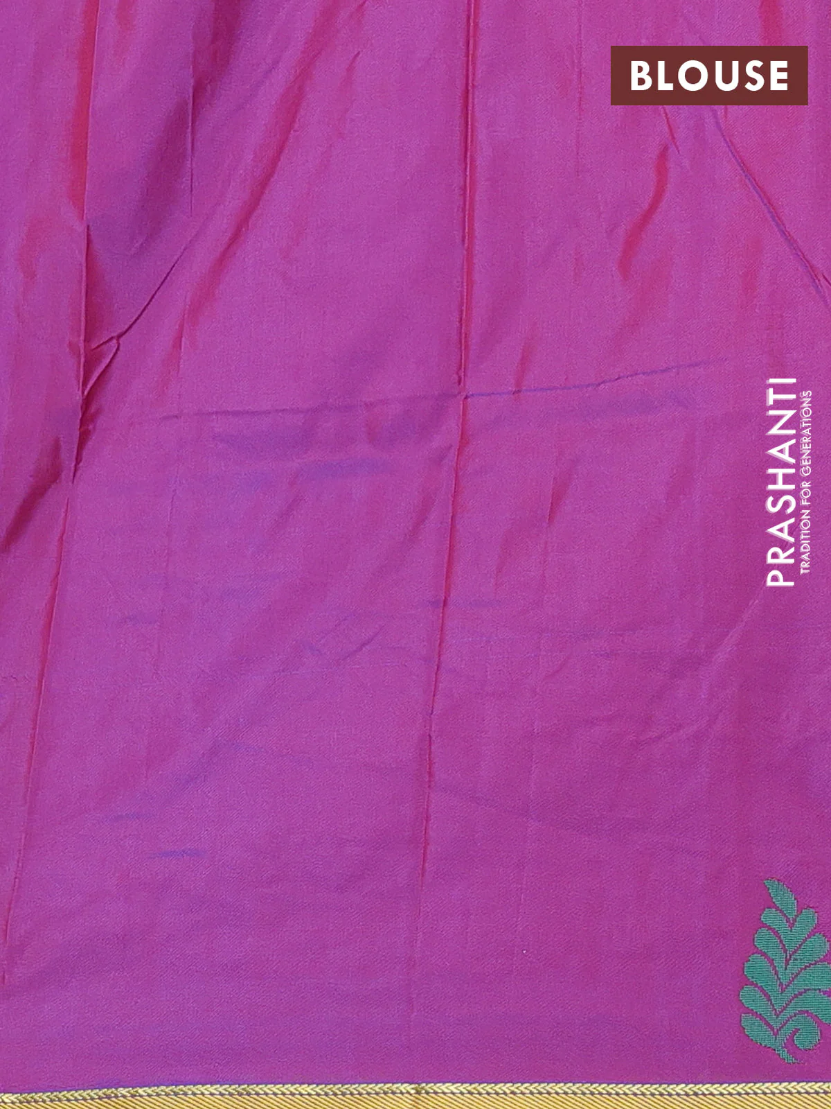 Arani semi silk saree cs blue and purple with thread woven buttas and piping border - Image 4
