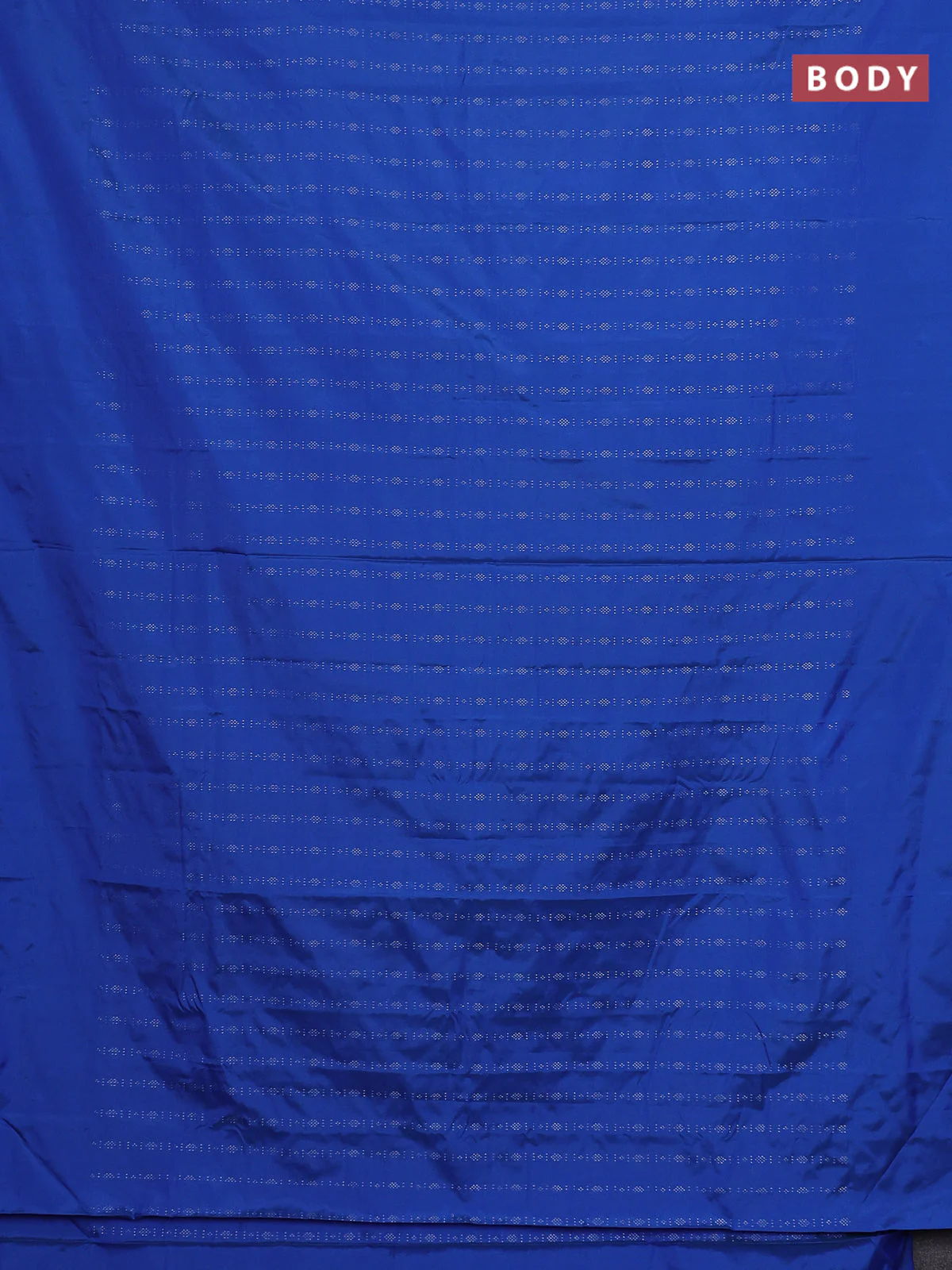 Arani semi silk saree cs blue with allover silver zari weaves in borderless style - Image 2