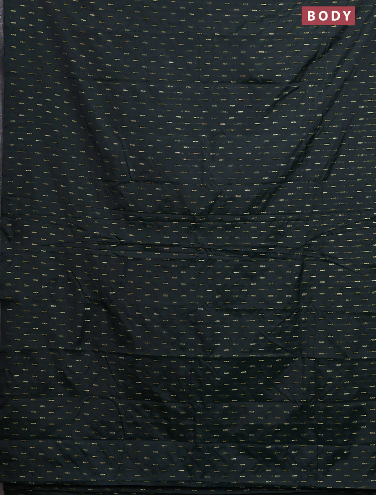 Arani semi silk saree dark green with zari woven buttas in borderless style - Image 2