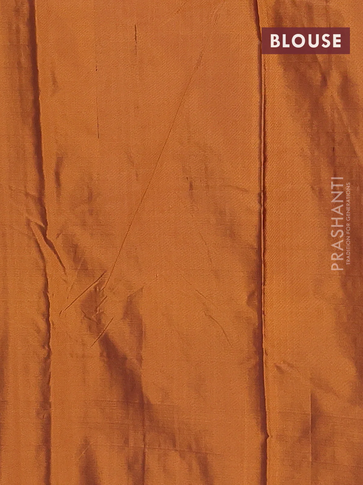 Arani semi silk saree dark mustard with zari woven buttas in borderless style - Image 4
