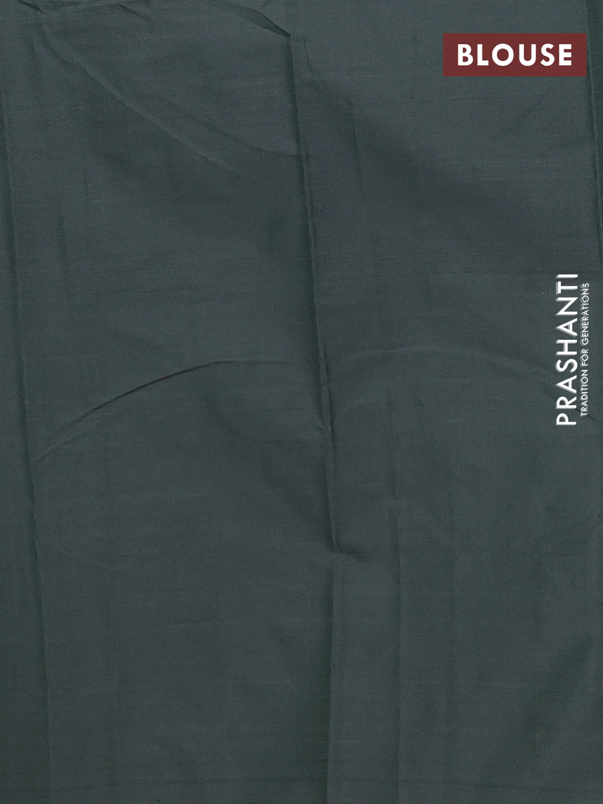 Arani semi silk saree dark sap green with allover zari weaves in borderless style - Image 4