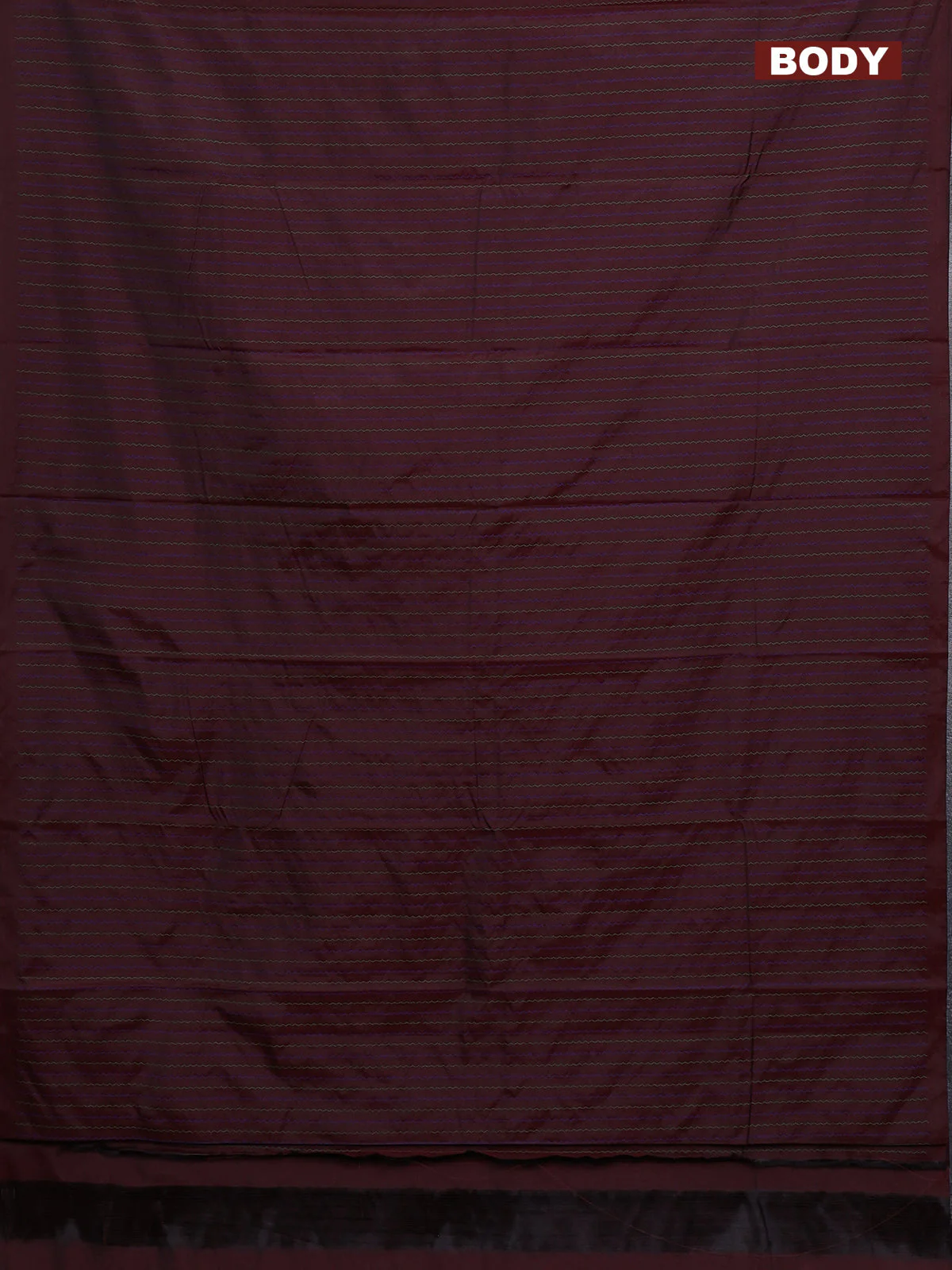 Arani semi silk saree deep maroon with allover thread weaves in borderless style - Image 2