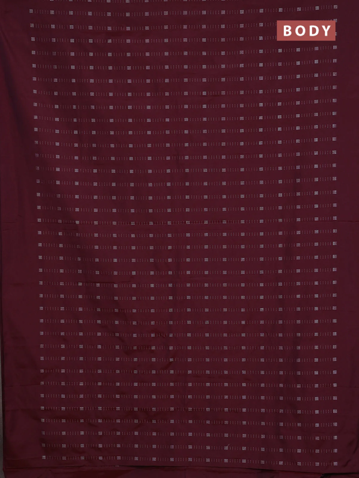 Arani semi silk saree deep maroon with allover zari weaves in borderless style - Image 2