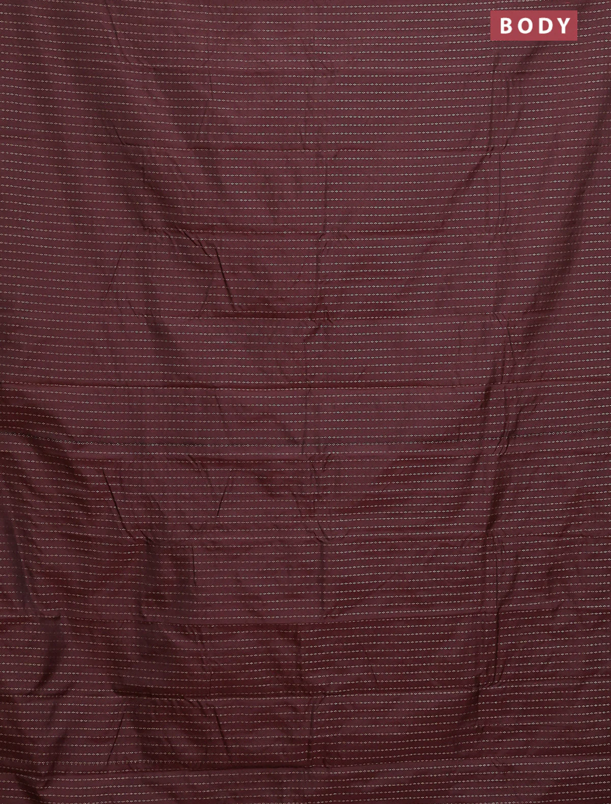 Arani semi silk saree deep maroon with allover zari weaves in borderless style - Image 2