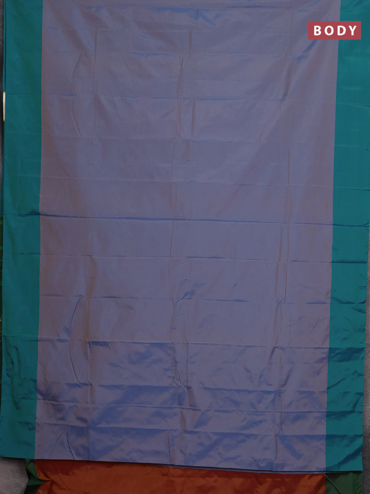 Arani semi silk saree dual shade of blue and dual shade of green with zari woven buttas and zari woven butta border - Image 2
