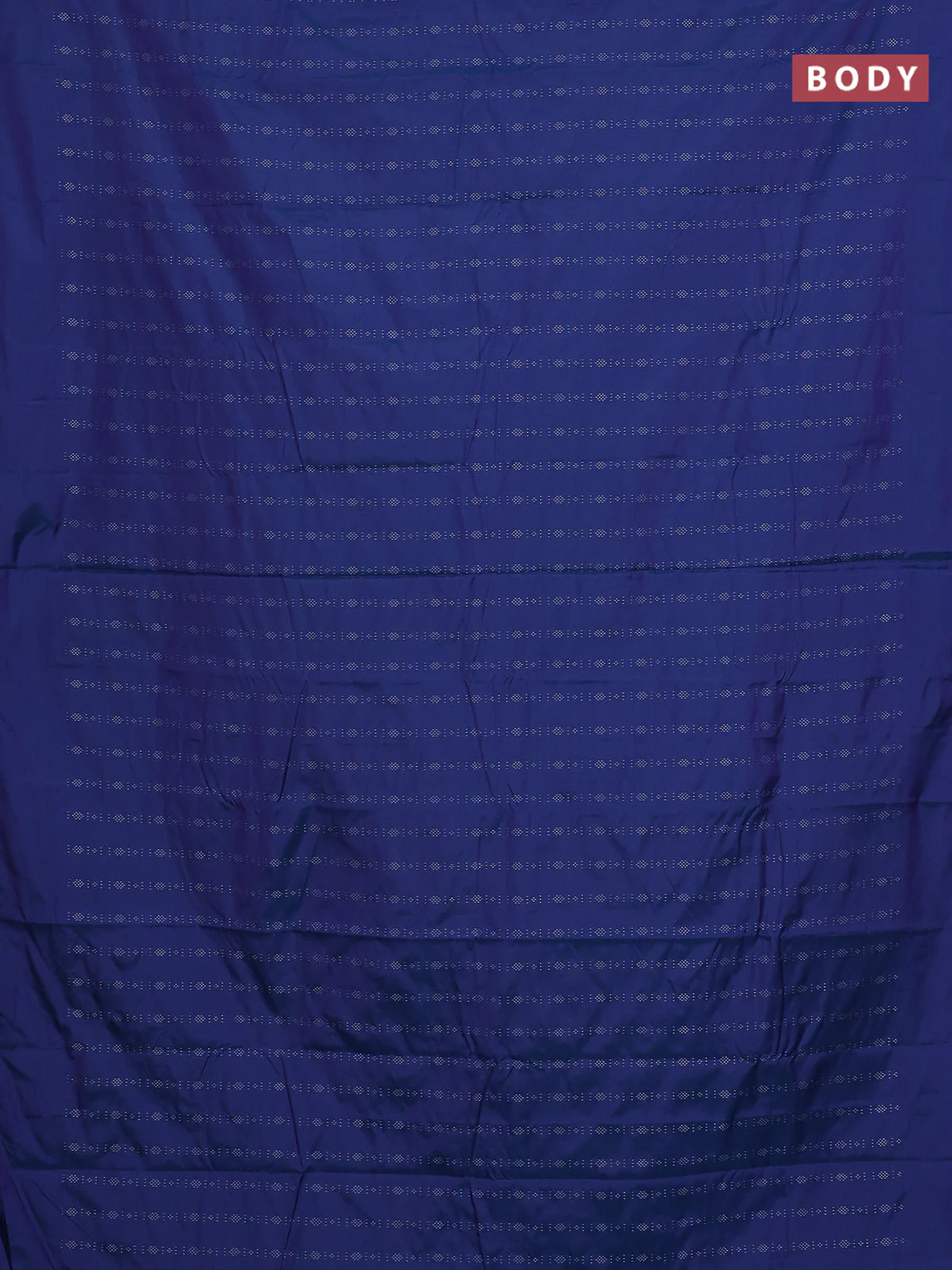 Arani semi silk saree dual shade of blue with allover silver zari weaves in borderless style - Image 2