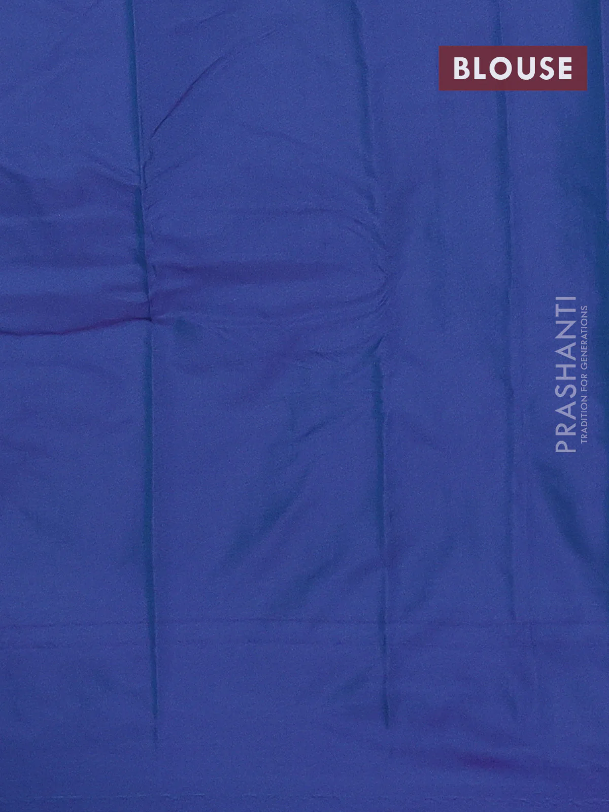 Arani semi silk saree dual shade of blue with allover silver zari weaves in borderless style - Image 4