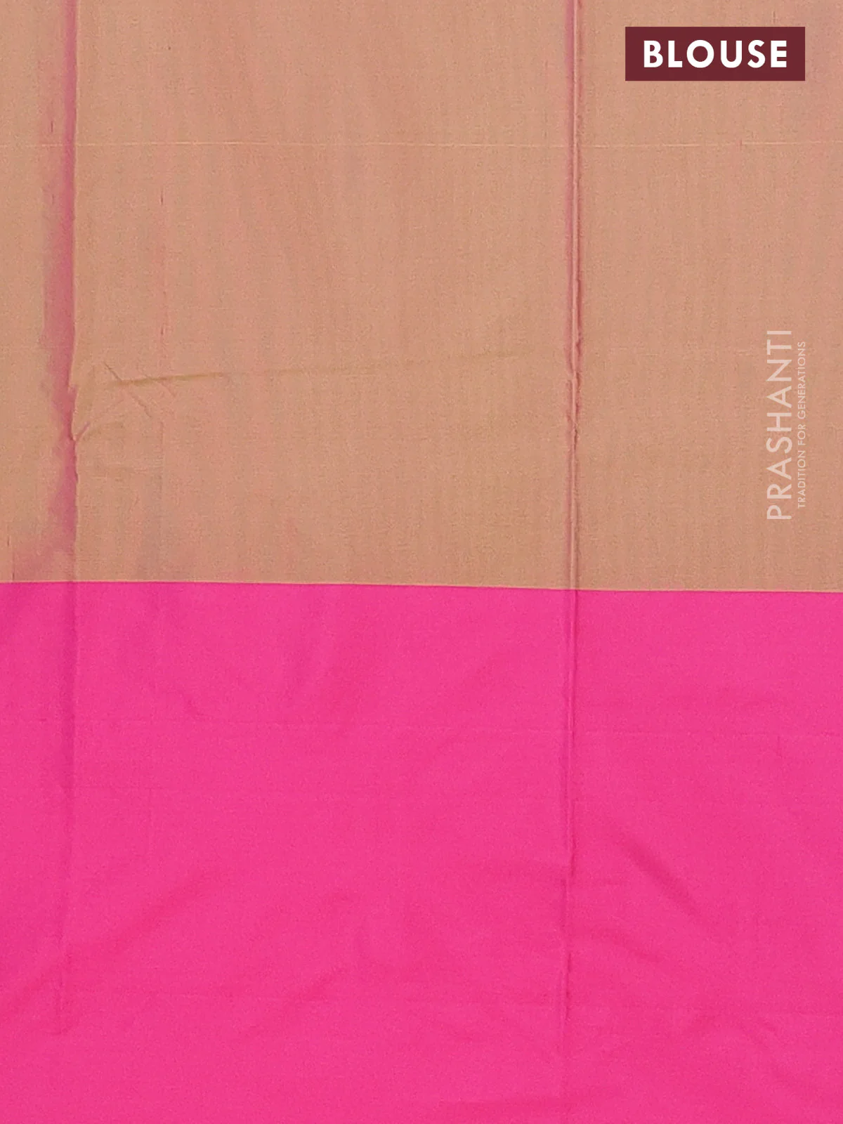 Arani semi silk saree dual shade of green and pink with allover copper zari weaves and zari checked border - Image 4