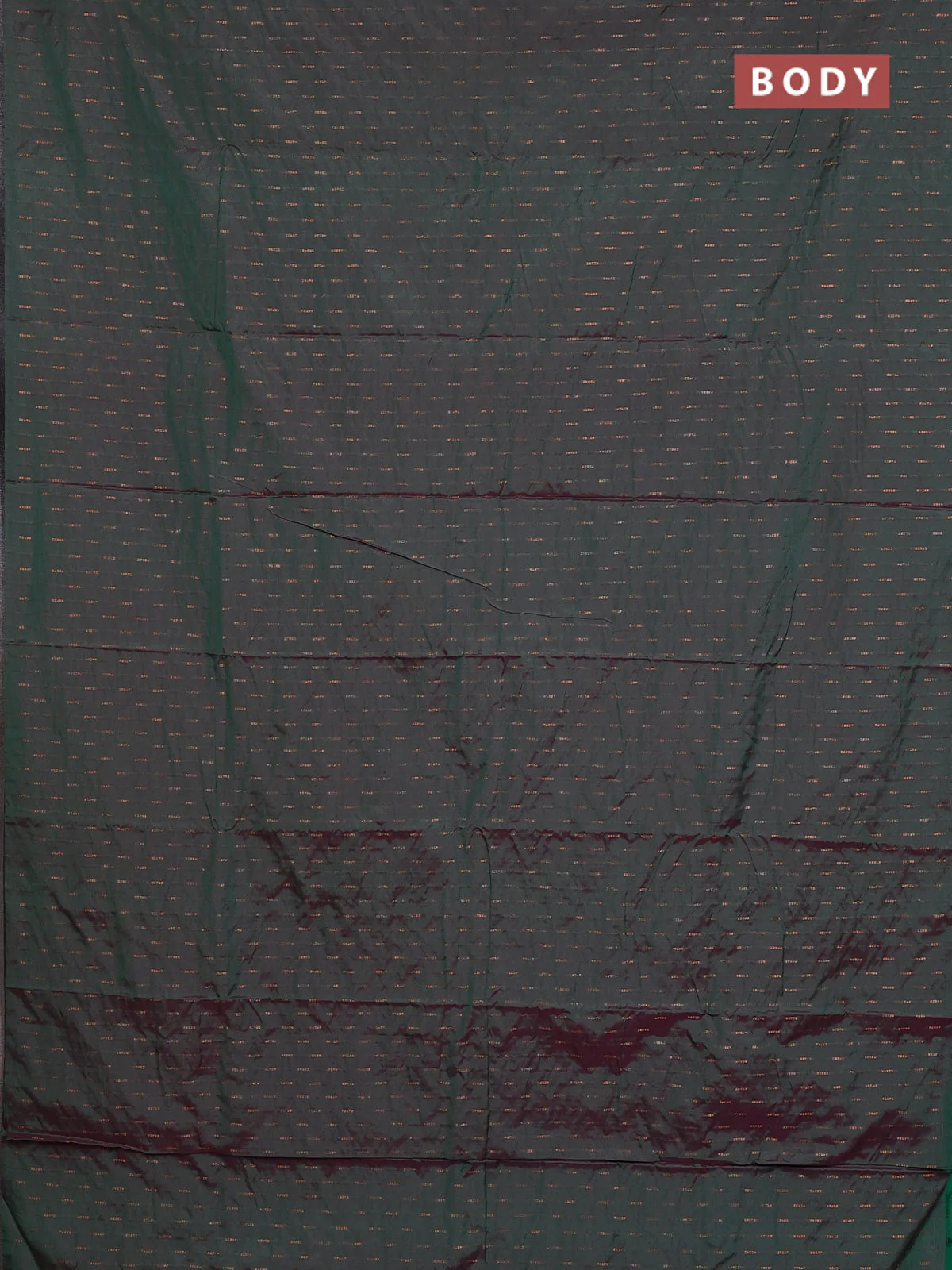 Arani semi silk saree dual shade of green with zari woven buttas in borderless style - Image 2