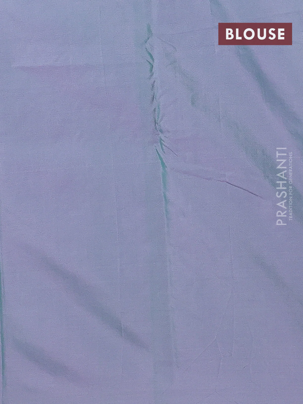 Arani semi silk saree dual shade of greenish purple with silver zari woven buttas in borderless style - Image 4