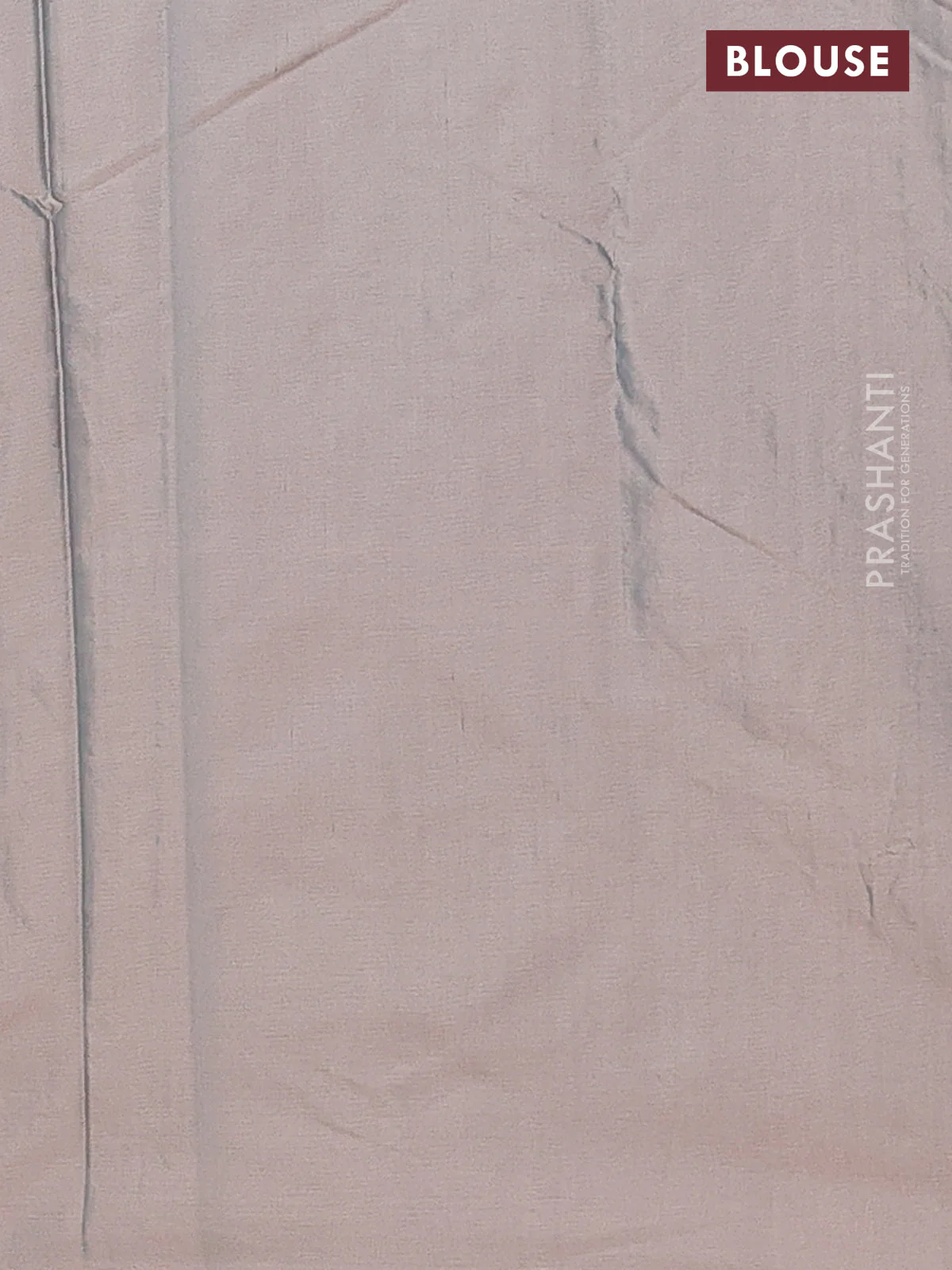 Arani semi silk saree dual shade of grey with allover silver zari weaves in borderless style - Image 4