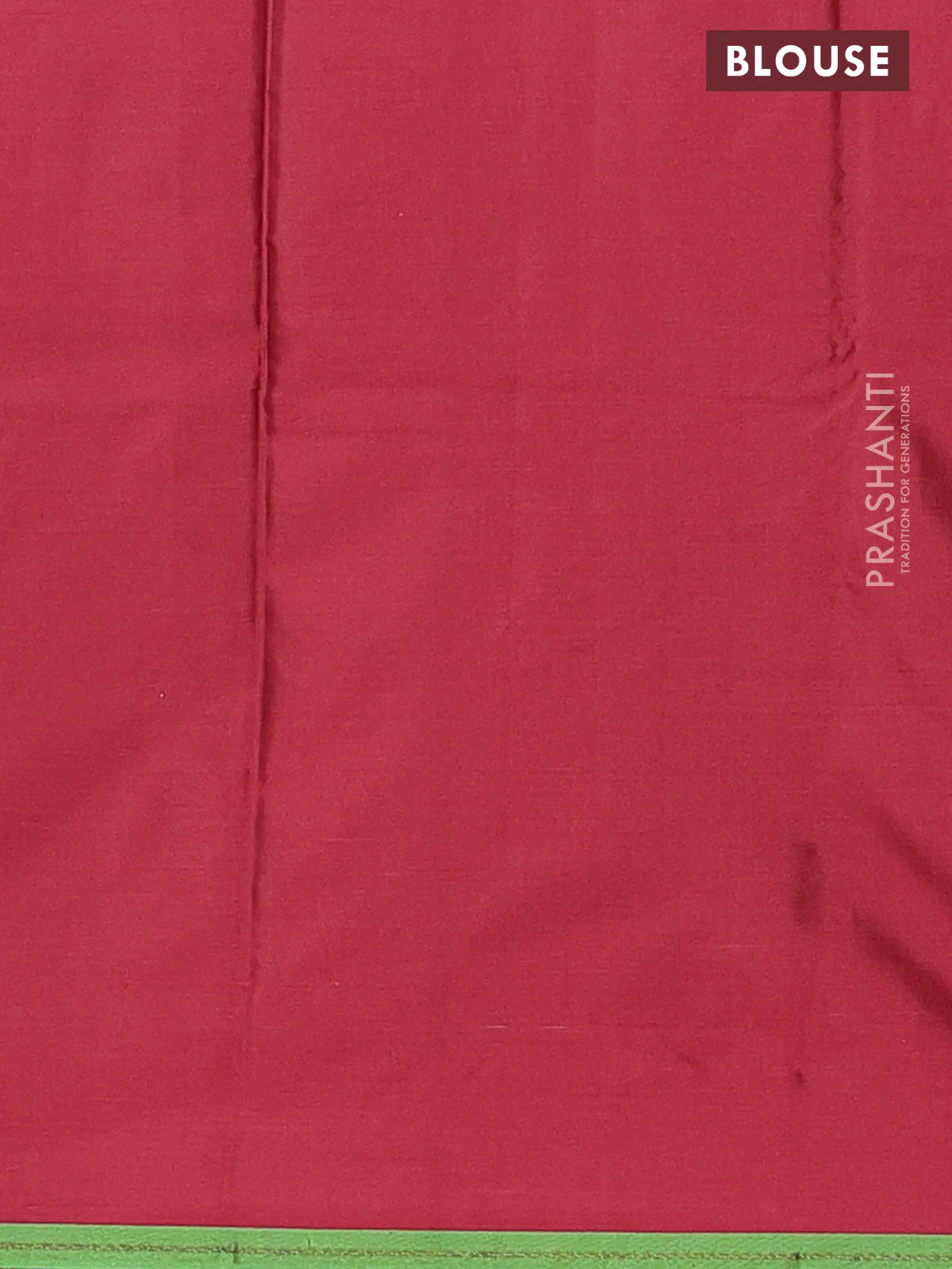Arani semi silk saree dual shade of maroon and light green with allover silver zari weaves and piping border - Image 4