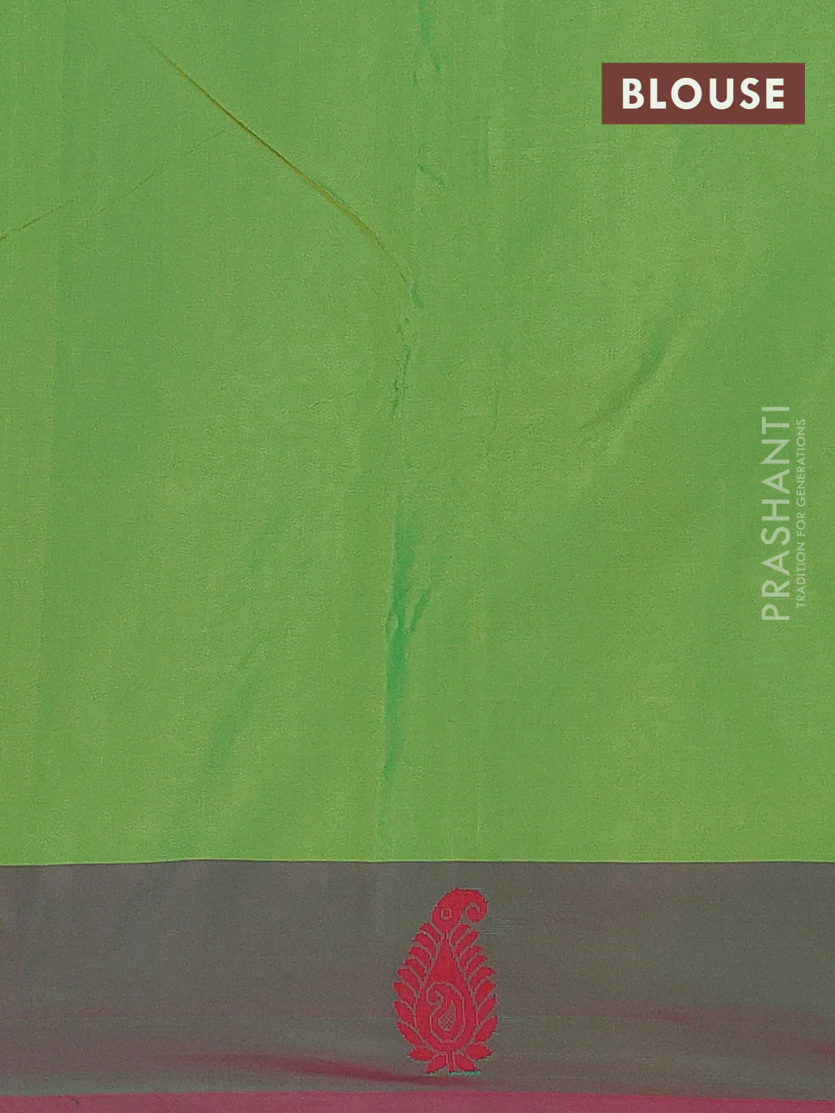 Arani semi silk saree dual shade of mild purple and green with thread woven buttas and thread woven butta border - Image 4