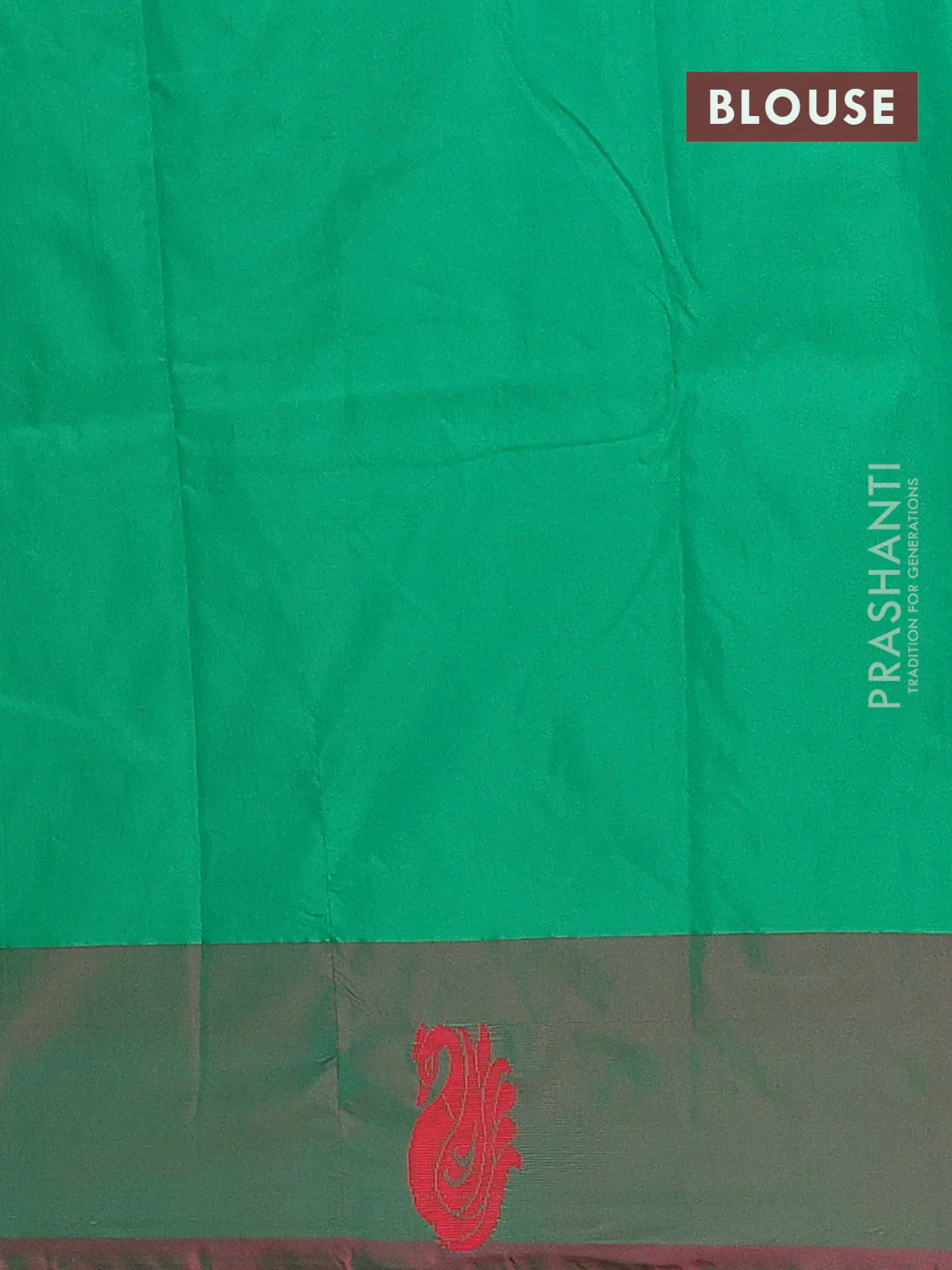 Arani semi silk saree dual shade of mustard and dual shade of green with thread woven buttas and thread woven butta border - Image 4