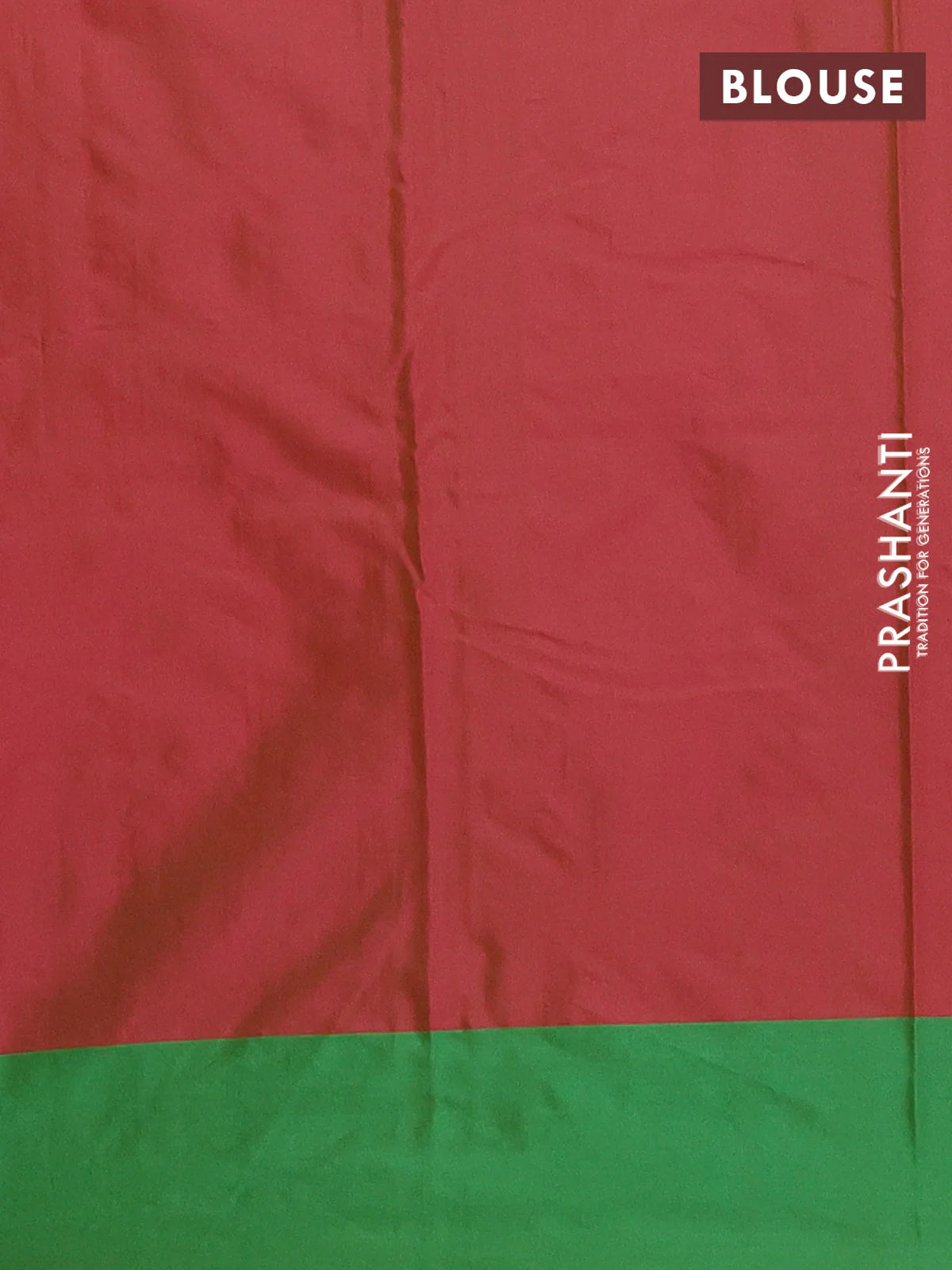 Arani semi silk saree dual shade of pink and green with allover copper zari checked pattern and copper zari woven simple border - Image 4
