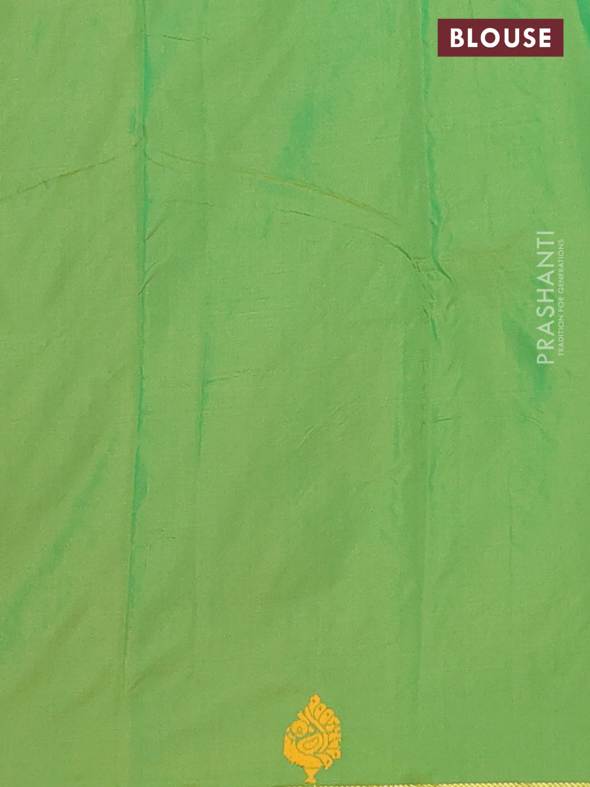 Arani semi silk saree dual shade of pink and green with thread woven buttas and thread woven butta border - Image 4