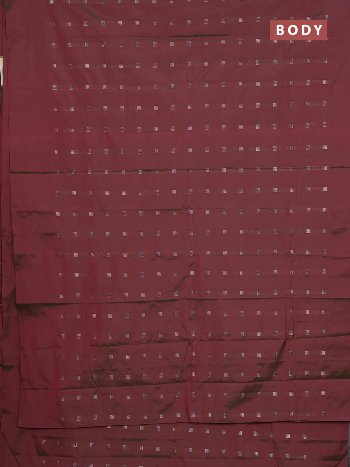 Arani semi silk saree dual shade of pinkish green with silver zari woven buttas in borderless style - Image 2