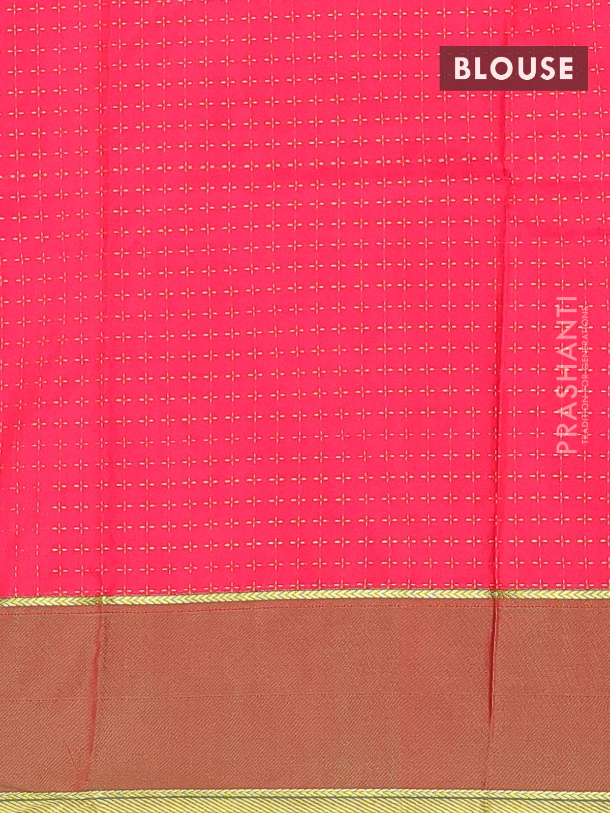 Arani semi silk saree dual shade of purple and red with allover thread weaves and rettapet zari woven border` - Image 4