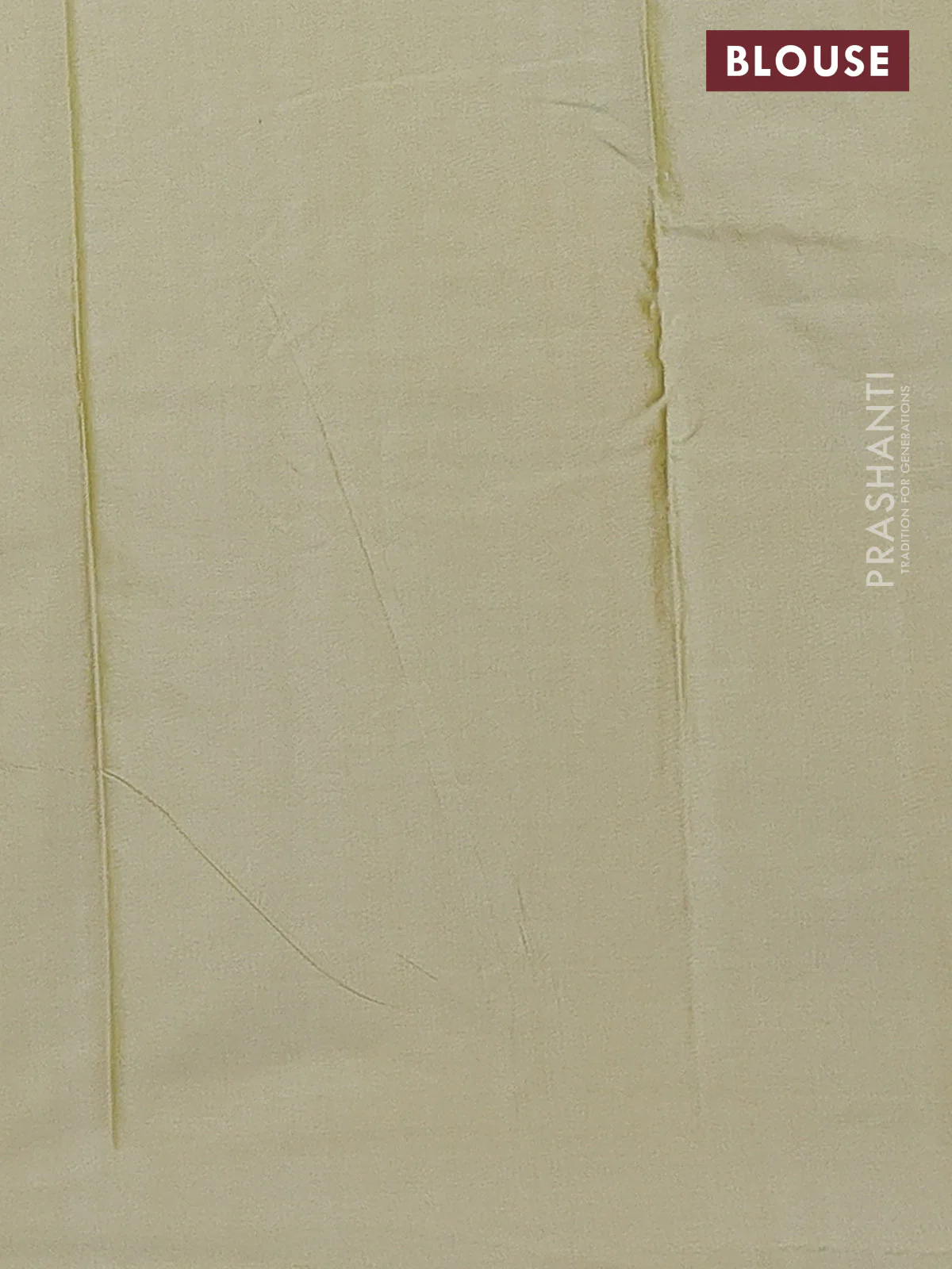 Arani semi silk saree elaichi green with allover copper zari weaves in borderless style - Image 4