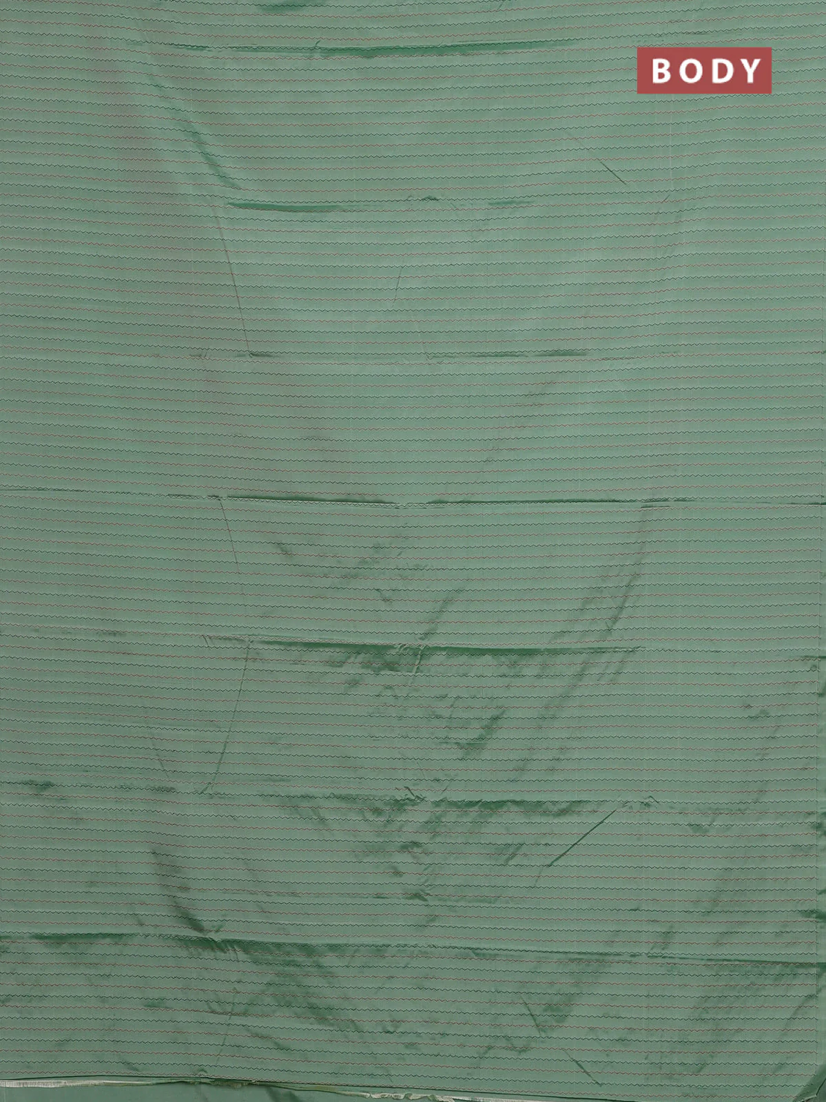 Arani semi silk saree green shade with allover thread weaves in borderless style - Image 2