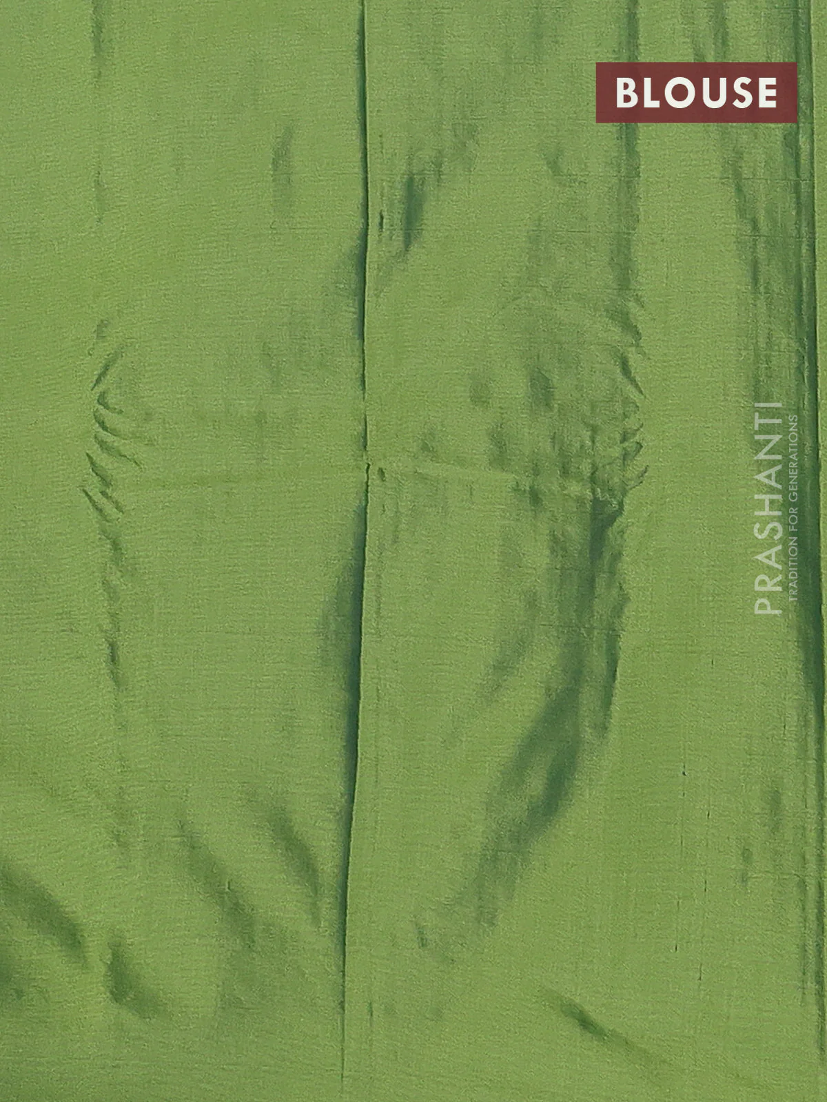 Arani semi silk saree green shade with zari woven buttas in borderless style - Image 4