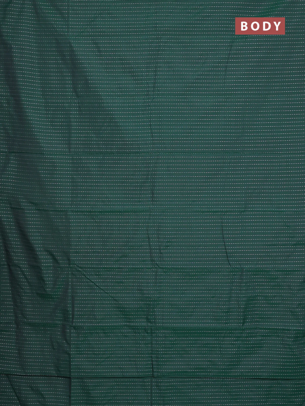 Arani semi silk saree green with allover silver zari weaves in borderless style - Image 2