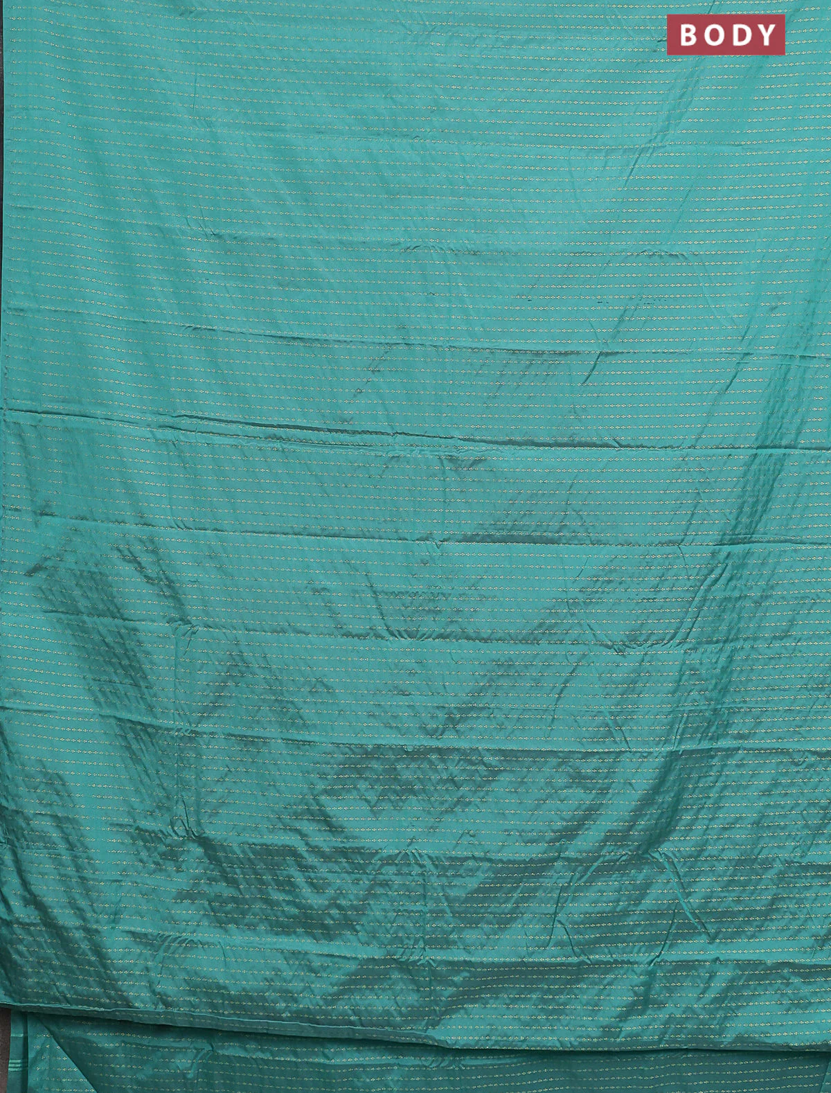 Arani semi silk saree green with allover zari weaves in borderless style - Image 2