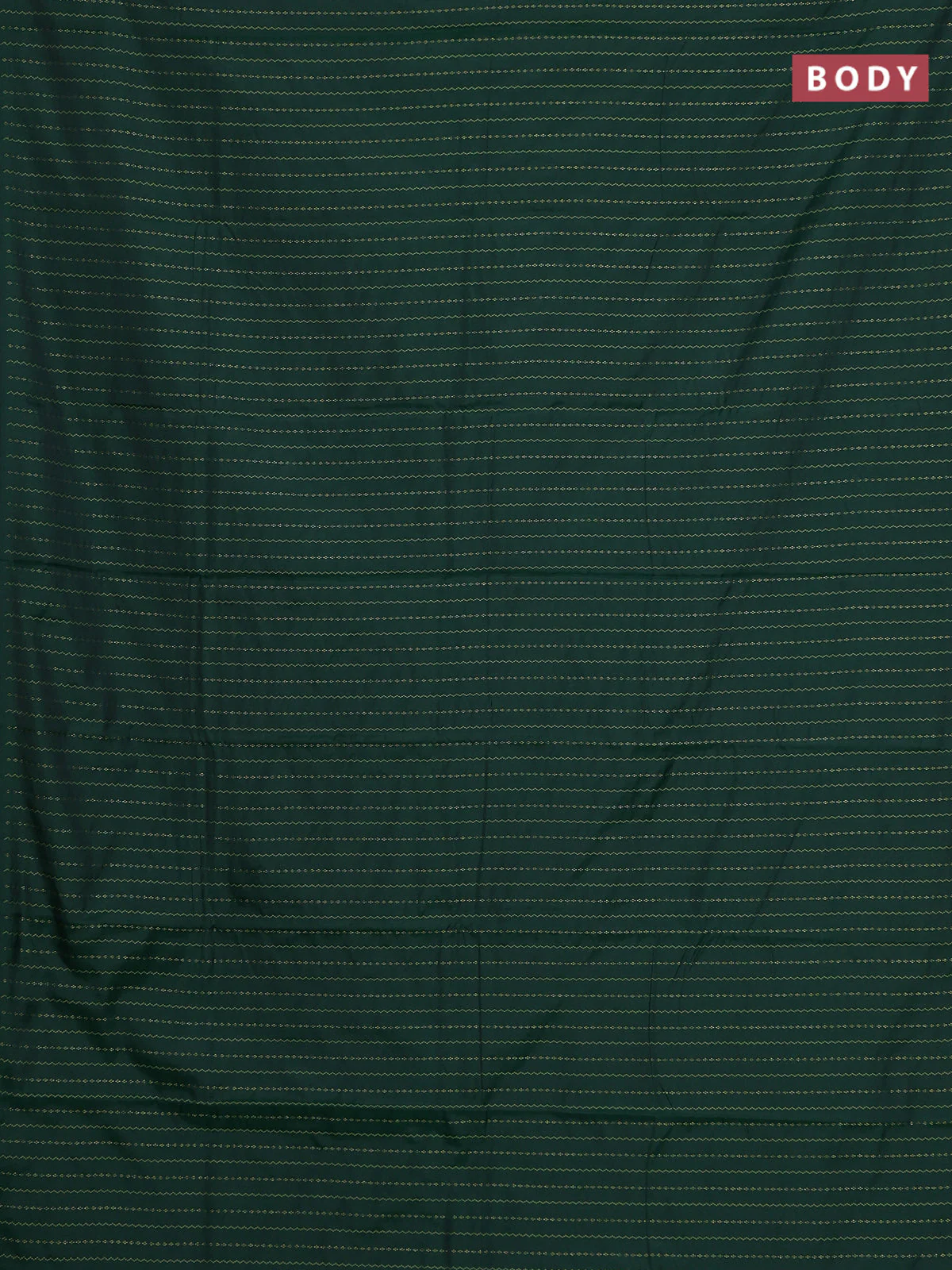 Arani semi silk saree green with allover zari weaves in borderless style - Image 2