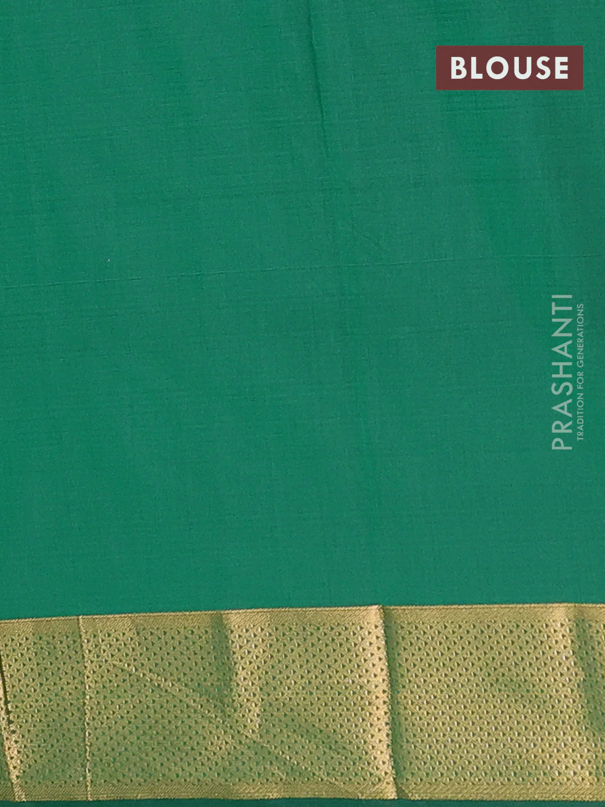 Arani semi silk saree green with zari woven buttas and zari woven border - Image 4