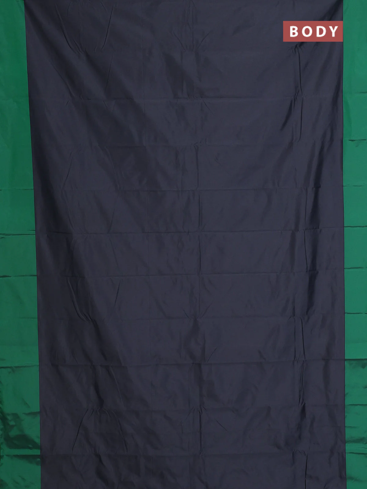 Arani semi silk saree grey and green with zari woven buttas and paisley zari woven butta border - Image 2