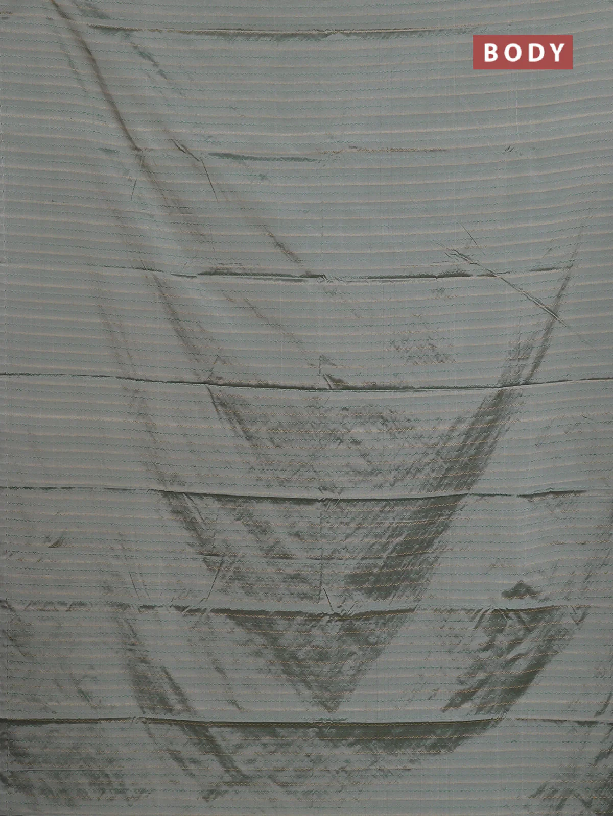 Arani semi silk saree grey shade with allover thread weaves in borderless style - Image 2