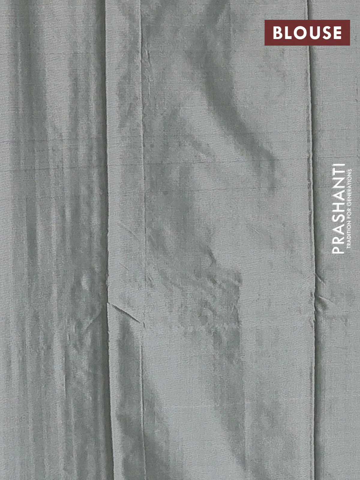 Arani semi silk saree grey shade with allover thread weaves in borderless style - Image 4