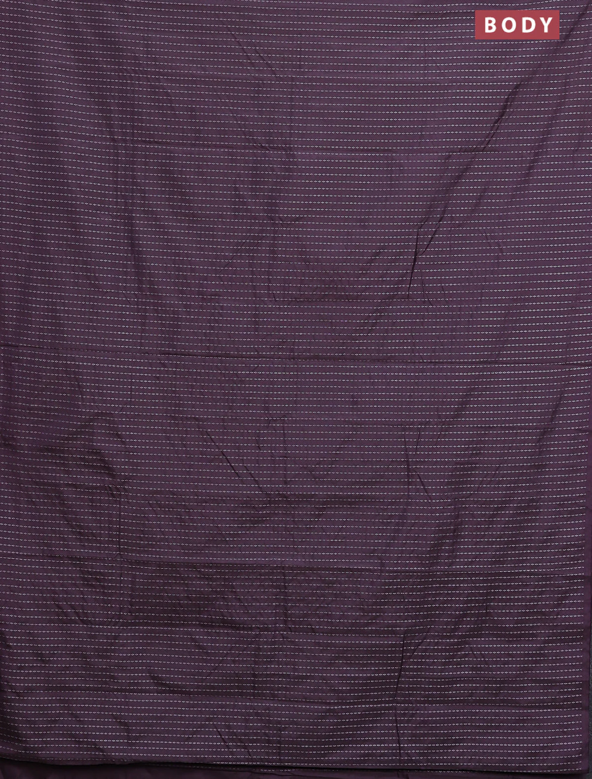 Arani semi silk saree jamun shade with allover silver zari weaves in borderless style - Image 2