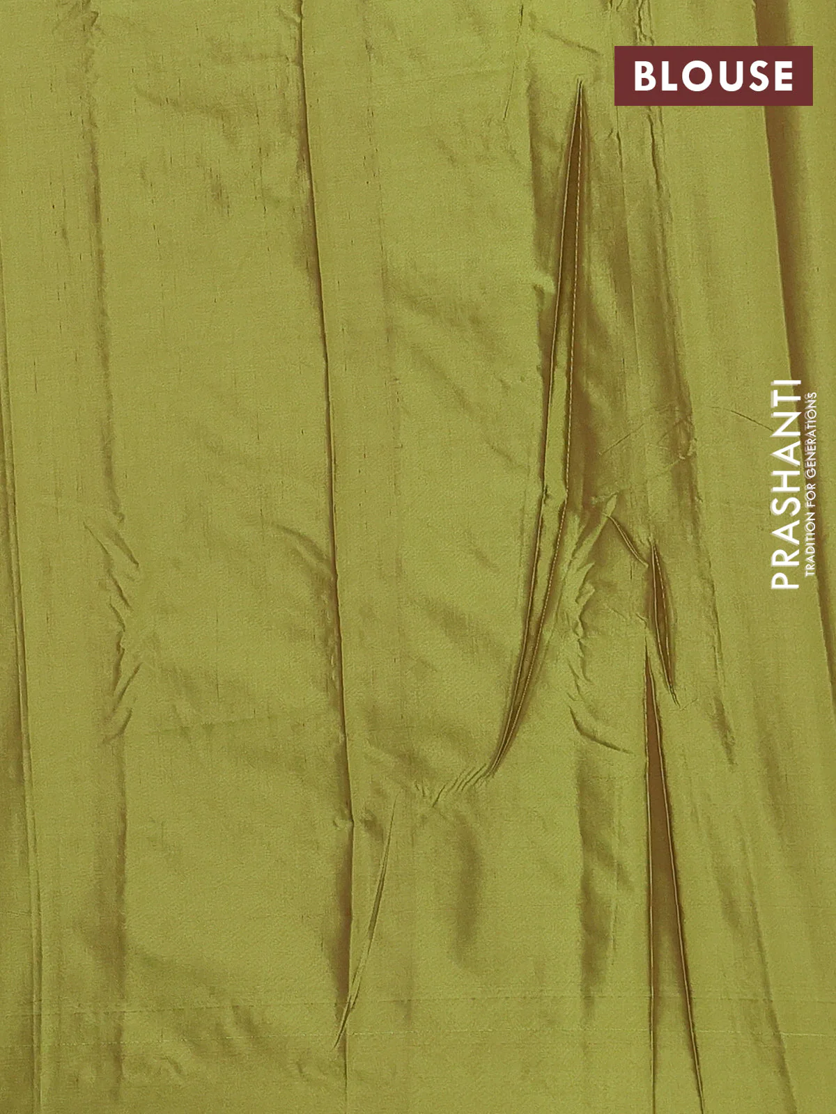 Arani semi silk saree light green with allover silver zari weaves in borderless style - Image 4
