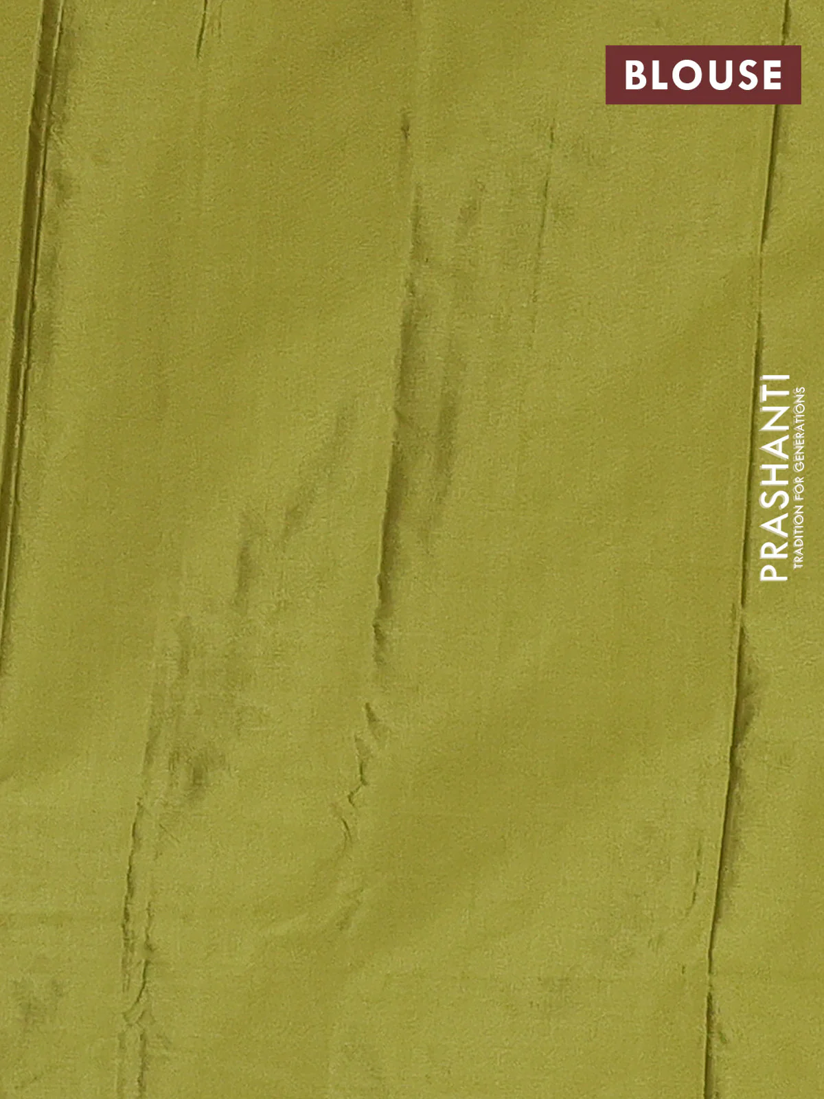 Arani semi silk saree lime green with allover silver zari weaves in borderless style - Image 4
