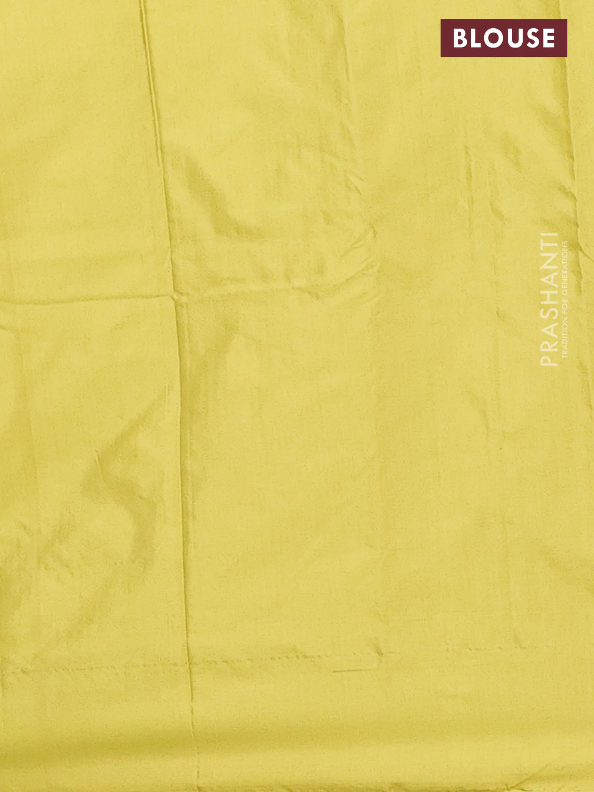 Arani semi silk saree lime yellow with allover silver zari weaves in borderless style - Image 4