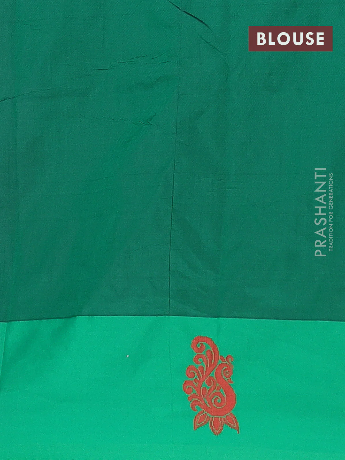 Arani semi silk saree magenta pink and dual shade of green with thread woven buttas and thread woven butta border - Image 4