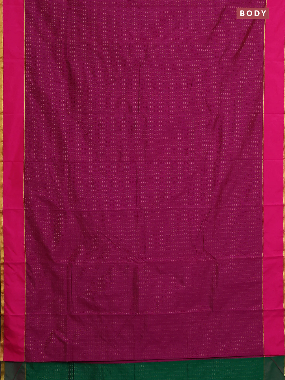 Arani semi silk saree magenta pink and pink with allover thread weaves and rettapet zari woven border` - Image 2