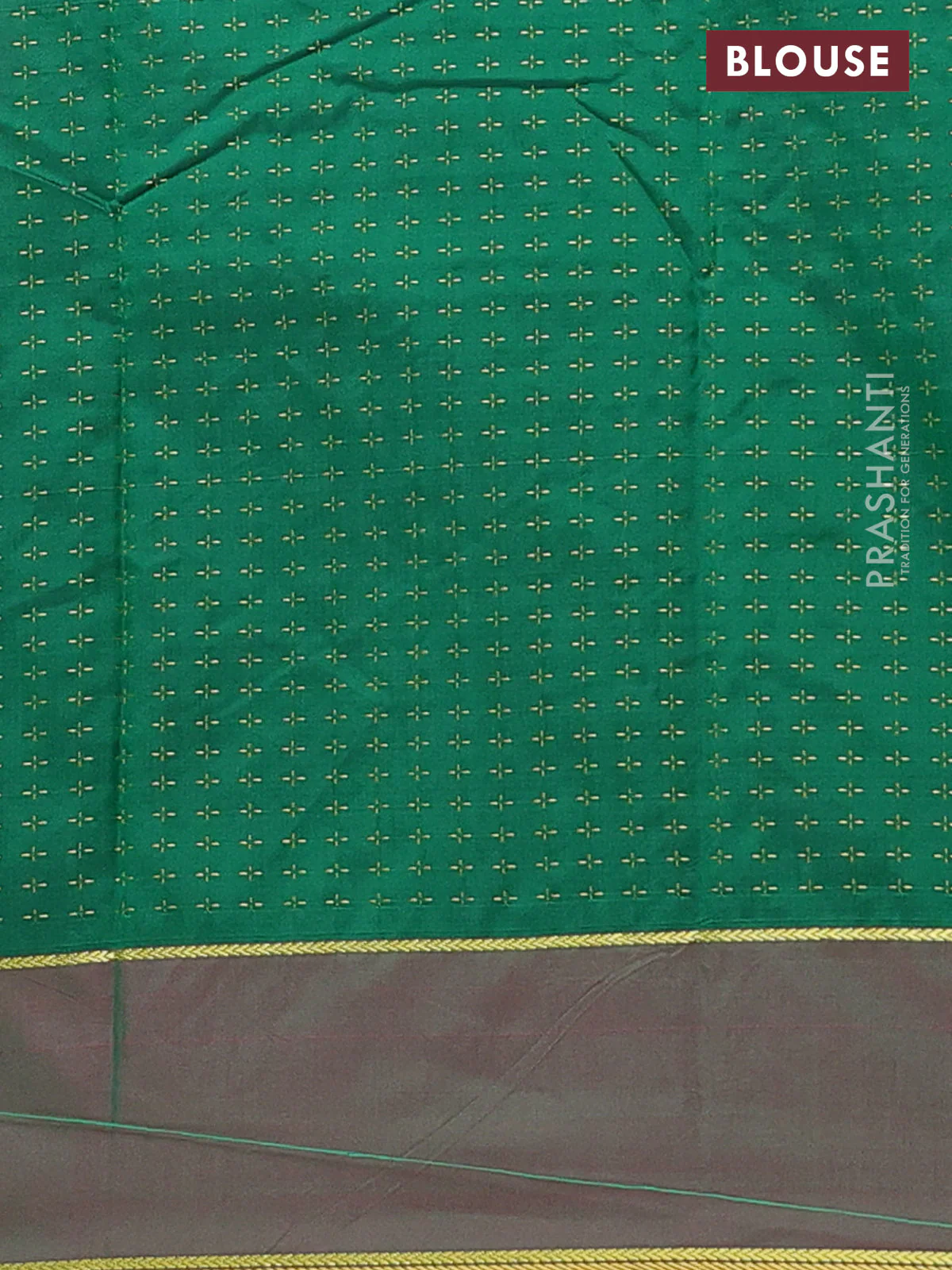 Arani semi silk saree magenta pink and pink with allover thread weaves and rettapet zari woven border` - Image 4