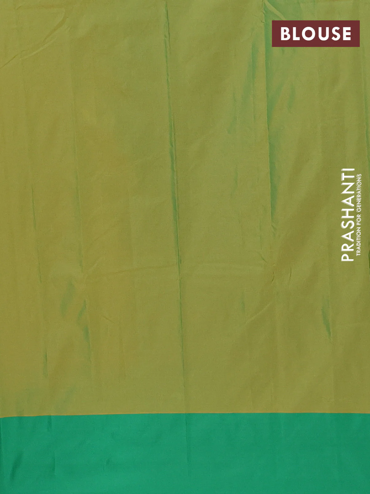 Arani semi silk saree mango yellow and dual shade of green with copper zari woven buttas and copper zari woven butta border - Image 4